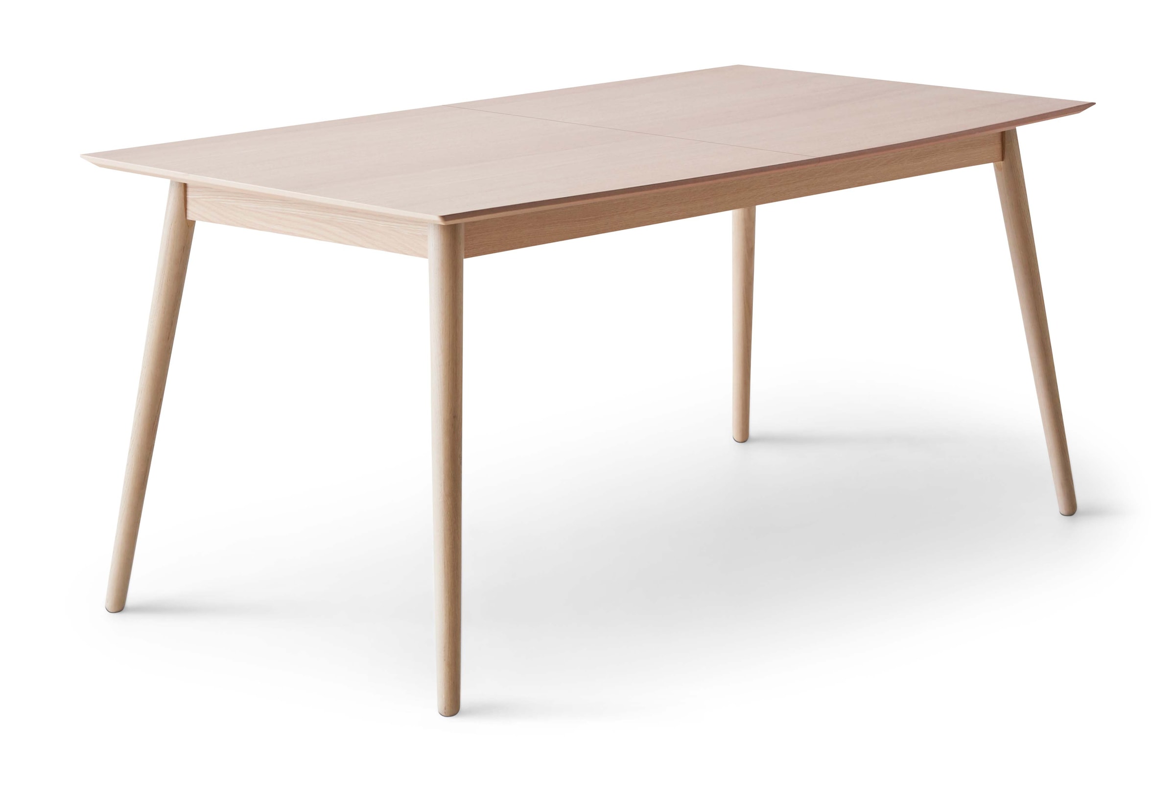 Hammel Furniture Esstisch »Meza Designtisch mit Auszugsfunktion und 2 Einlegeplatten«, bootsförmige Tischplatte MDF, Eiche Massivholzgestell
