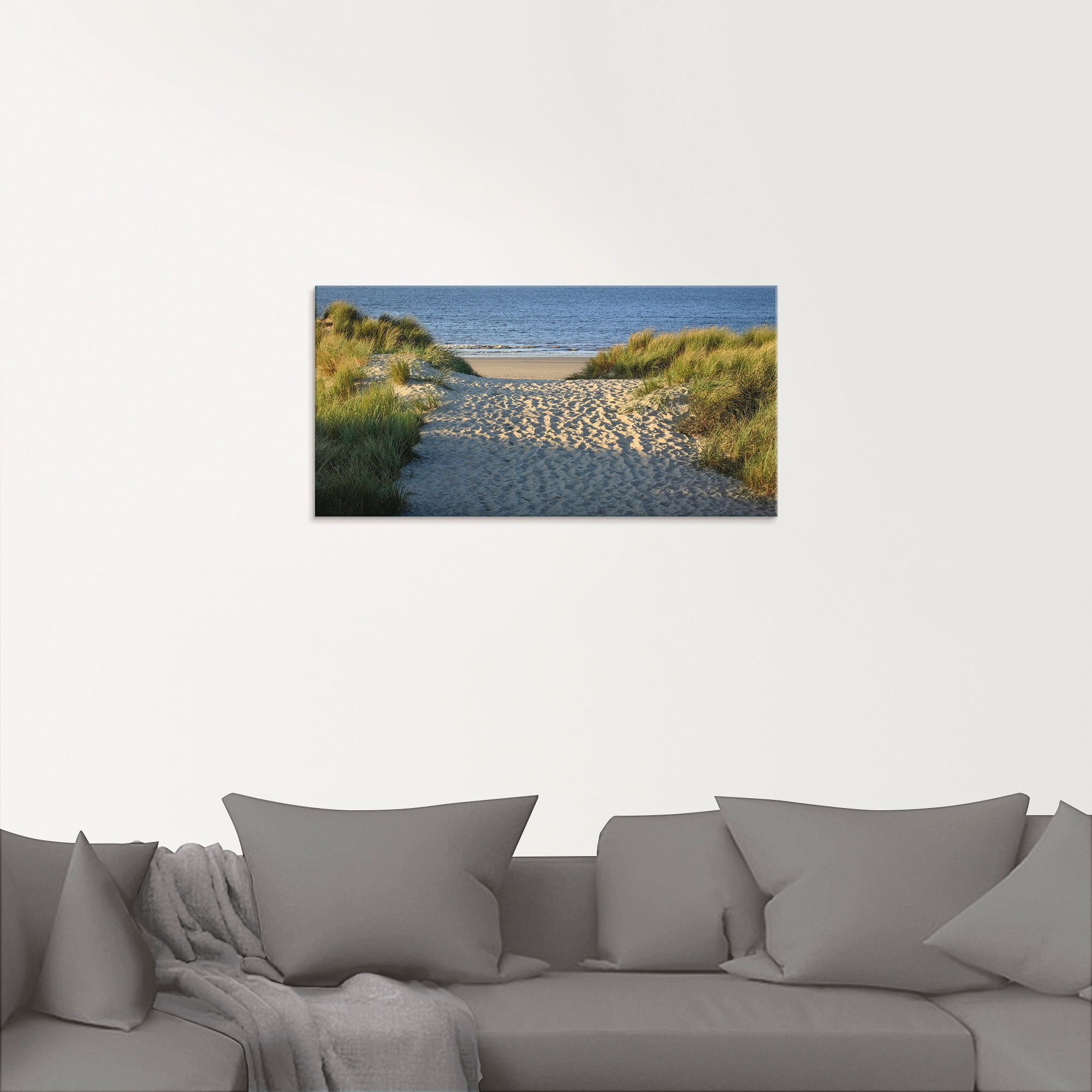 Artland Glasbild »Strandaufgang«, Strand, (1 St.), in verschiedenen Größen