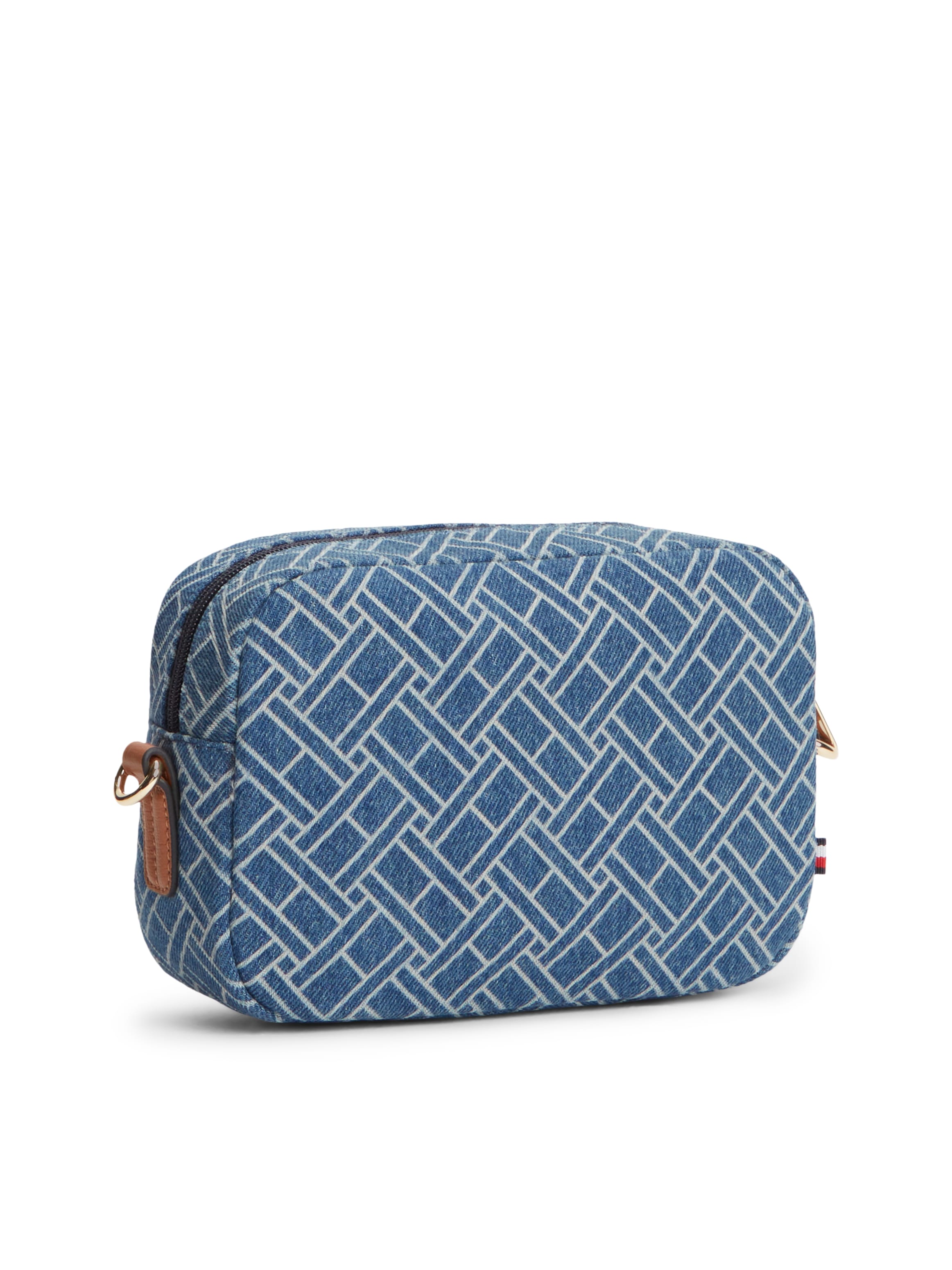 Tommy Hilfiger Mini Bag »POPETTE CAMERA BAG DENIM FLAG« Unisex Schultertasche, Umhängetasche, Clutch mit Allover-Logomuster