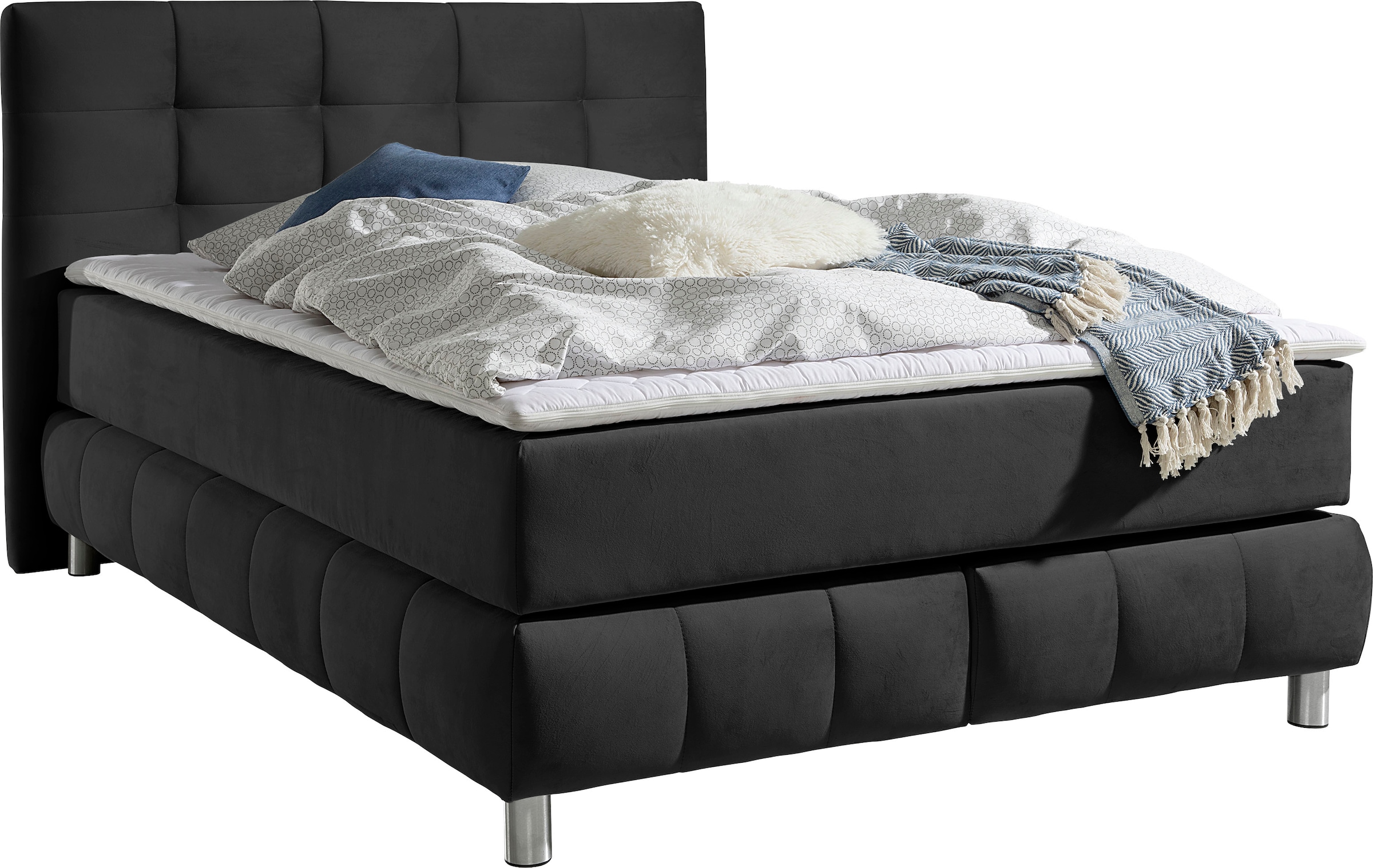 andas Boxspringbett "Salo", incl. Topper, 6 Breiten, 2 Härtegrade, TFK auch günstig online kaufen