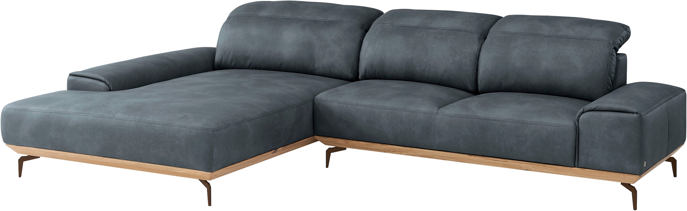 Musterring Wohnlandschaft »MR 2490«, Bronze-Fuß, Sitzhöhe 48cm, wahlweise mit Funktionen, Maße 342 x 207 cm