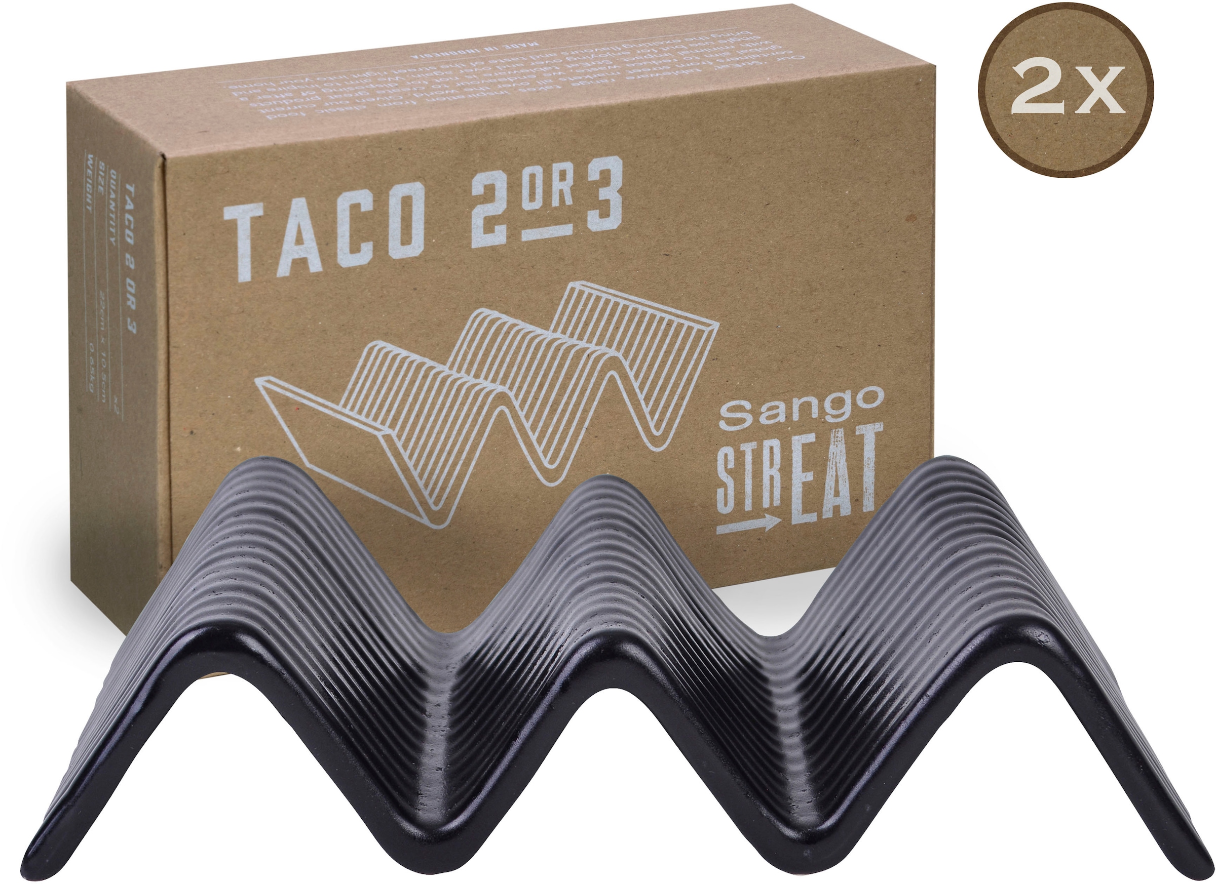 CreaTable Servierplatte »Taco Stand«, (Set, 2 tlg.), Servier Set, Topaktueller „Streat Food“ Trend