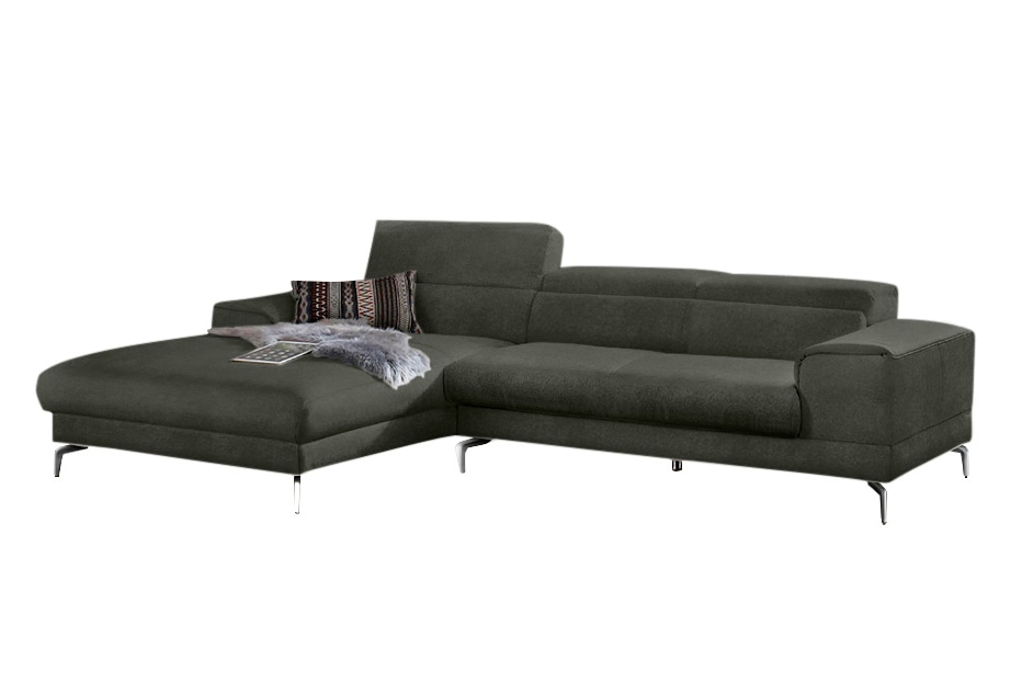 W.SCHILLIG Ecksofa »piedroo, Designsofa mit tollem Sitzkomfort, bequem und elegant, L-Form« Kopfteilverstellung, wahlweise mit Sitztiefenverstellung, Breite 303cm