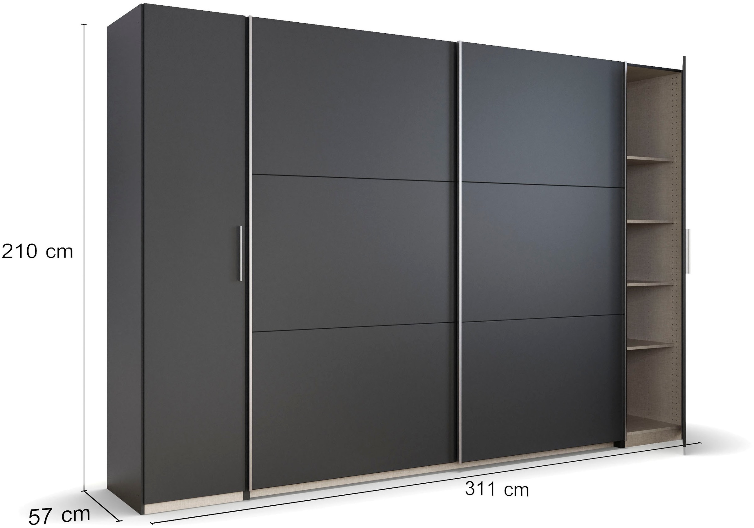 rauch Schwebetürenschrank »Kleiderschrank Drehtürenschrank Schrank Garderobe KRONACH TOPSELLER«, mit Dreh- und Schwebetüren und vielen Einlegeböden MADE IN GERMANY