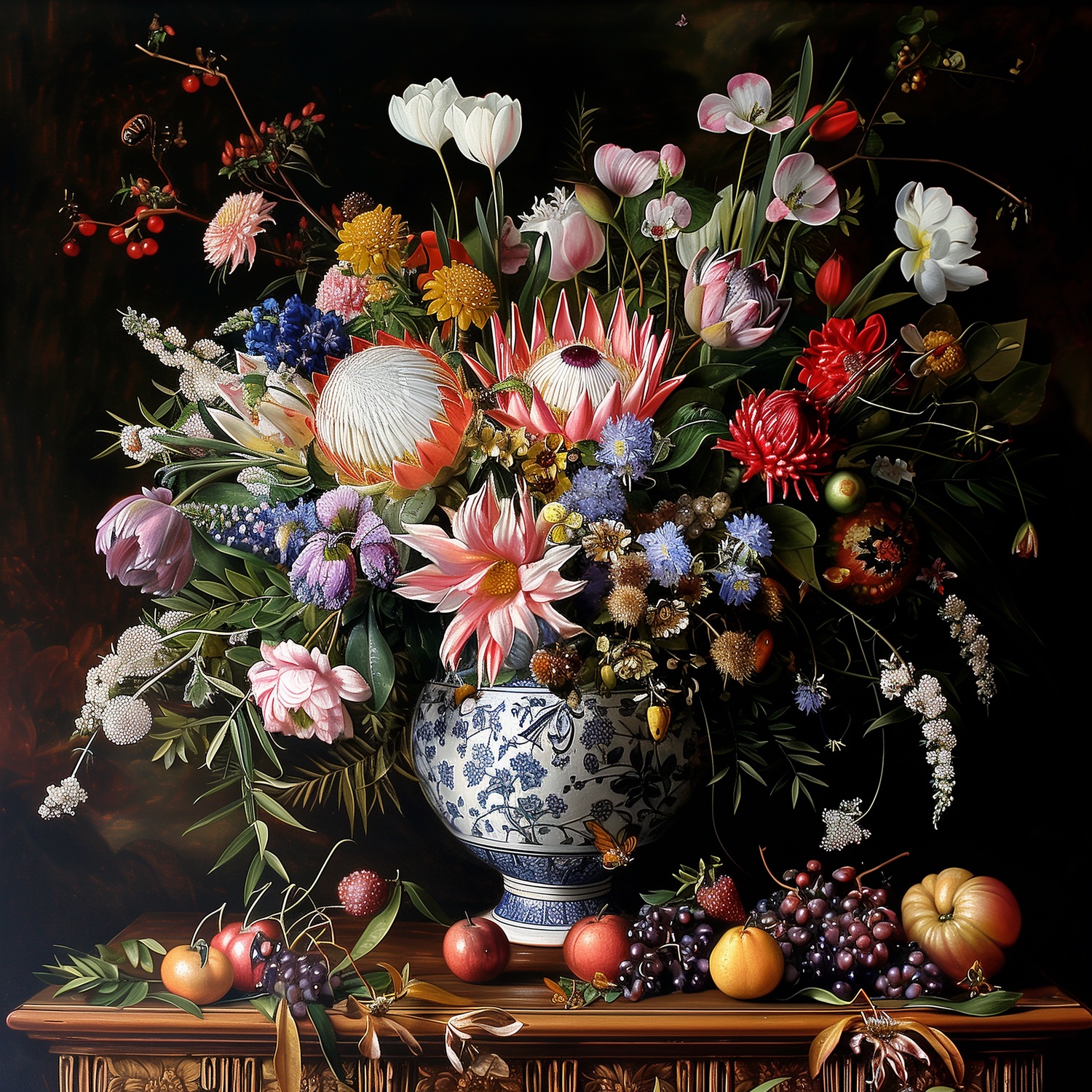 queence Leinwandbild »Bunter Blumenstraß« Blumenbilder   Gemälde   Kunst günstig online kaufen