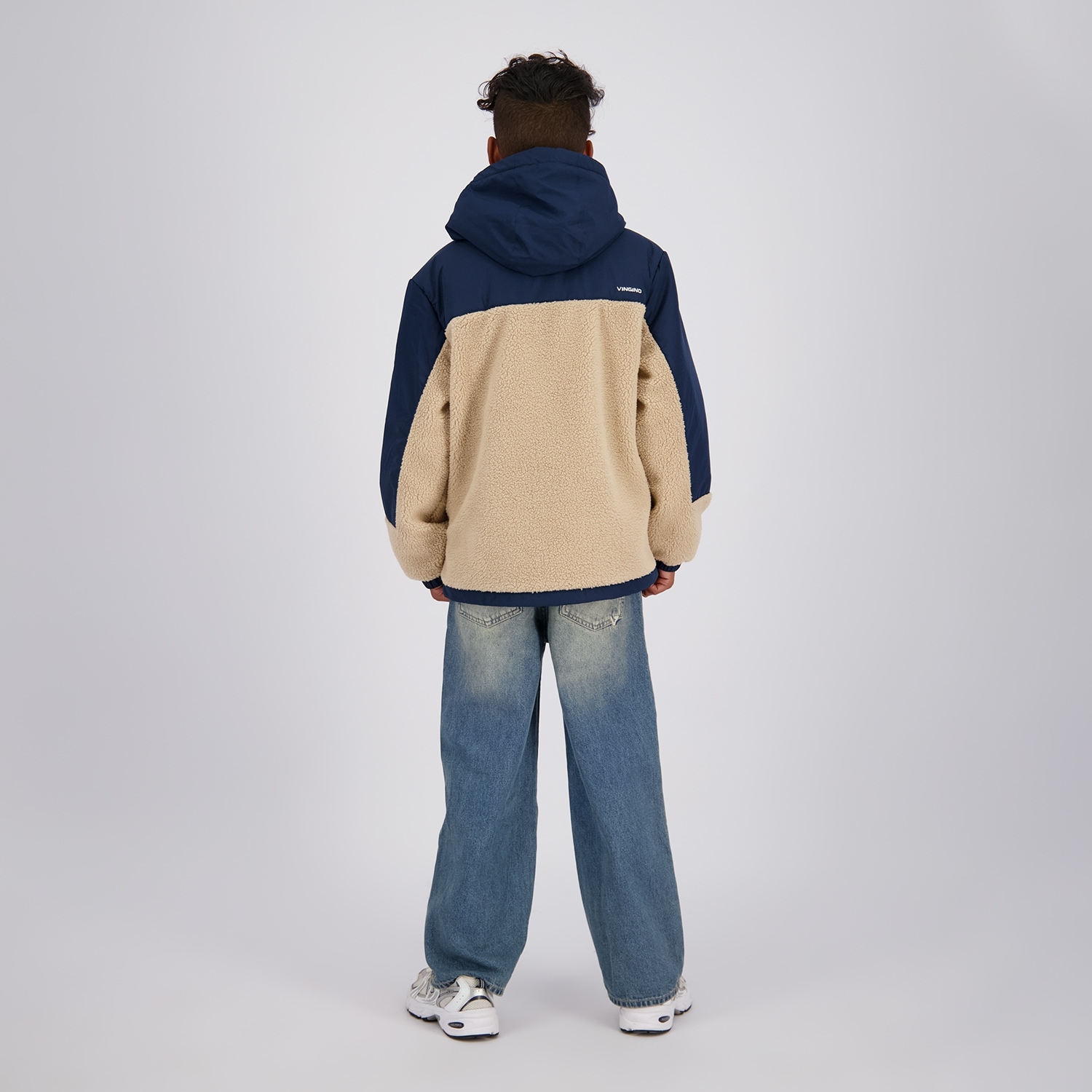 Vingino Kapuzenfleecejacke mit Kapuze Reißverschlusstasche, mit Kapuze