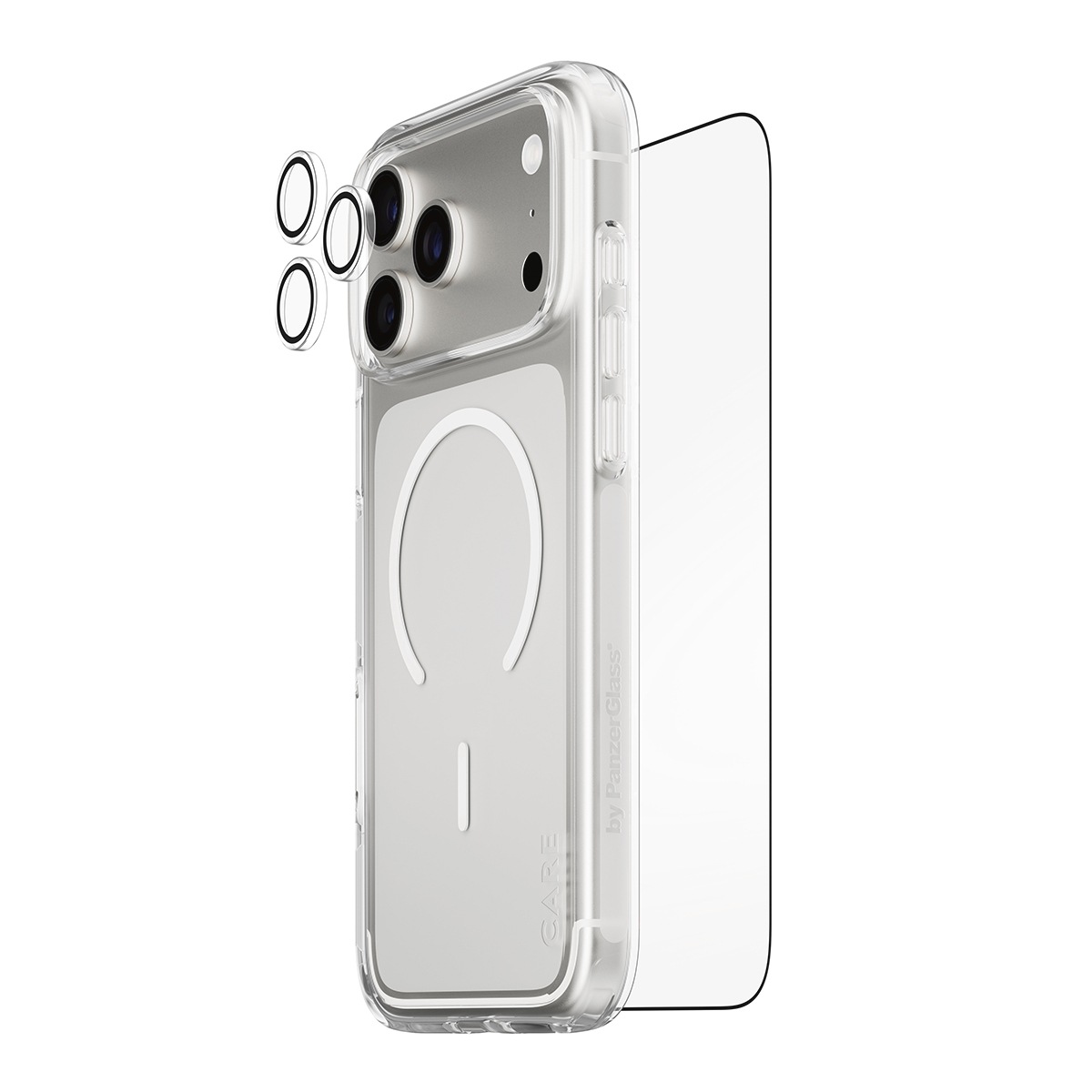 CARE by PanzerGlass Handyhülle »3-in-1 Flagship Explorer Bundle Apple iPhone 17 Pro Max«, Apple iPhone 17 Pro Max, Backcover, Schutzhülle, Handyschutzhülle, Case, Schutzcase, stoßfest