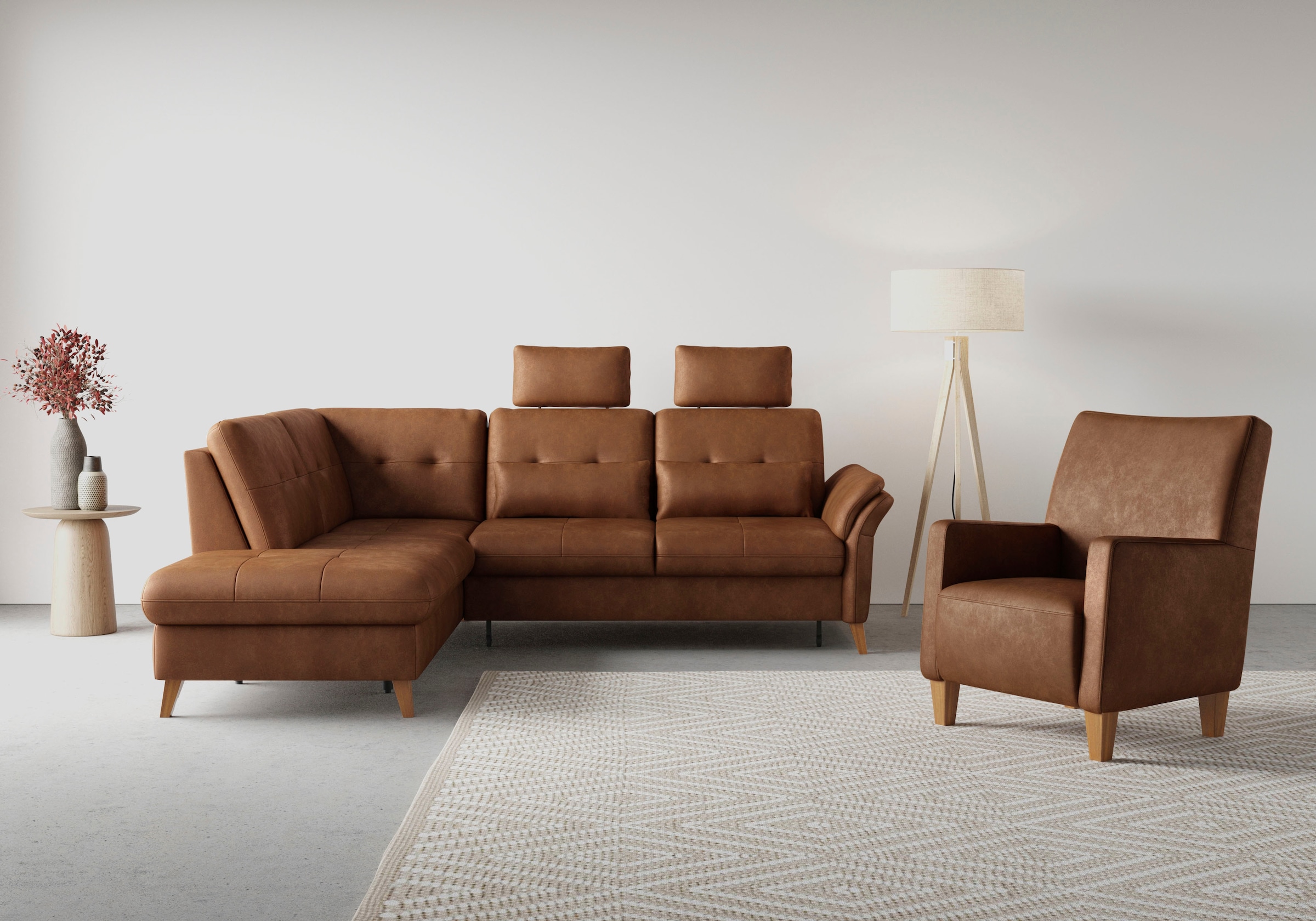 sit&more Ecksofa »Göteborg« inkl. Sitztiefenverstellung, wahlweise mit Bett günstig online kaufen