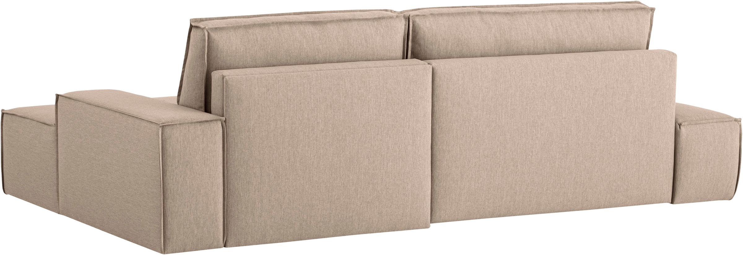 Home affaire Ecksofa »SHERWOOD, Schlafsofa in L-Form offen (275cm), Cord, Leinenoptik«, Schlaffunktion und Bettkasten, Kedernaht, hoher Sitz- & Liegekomfort