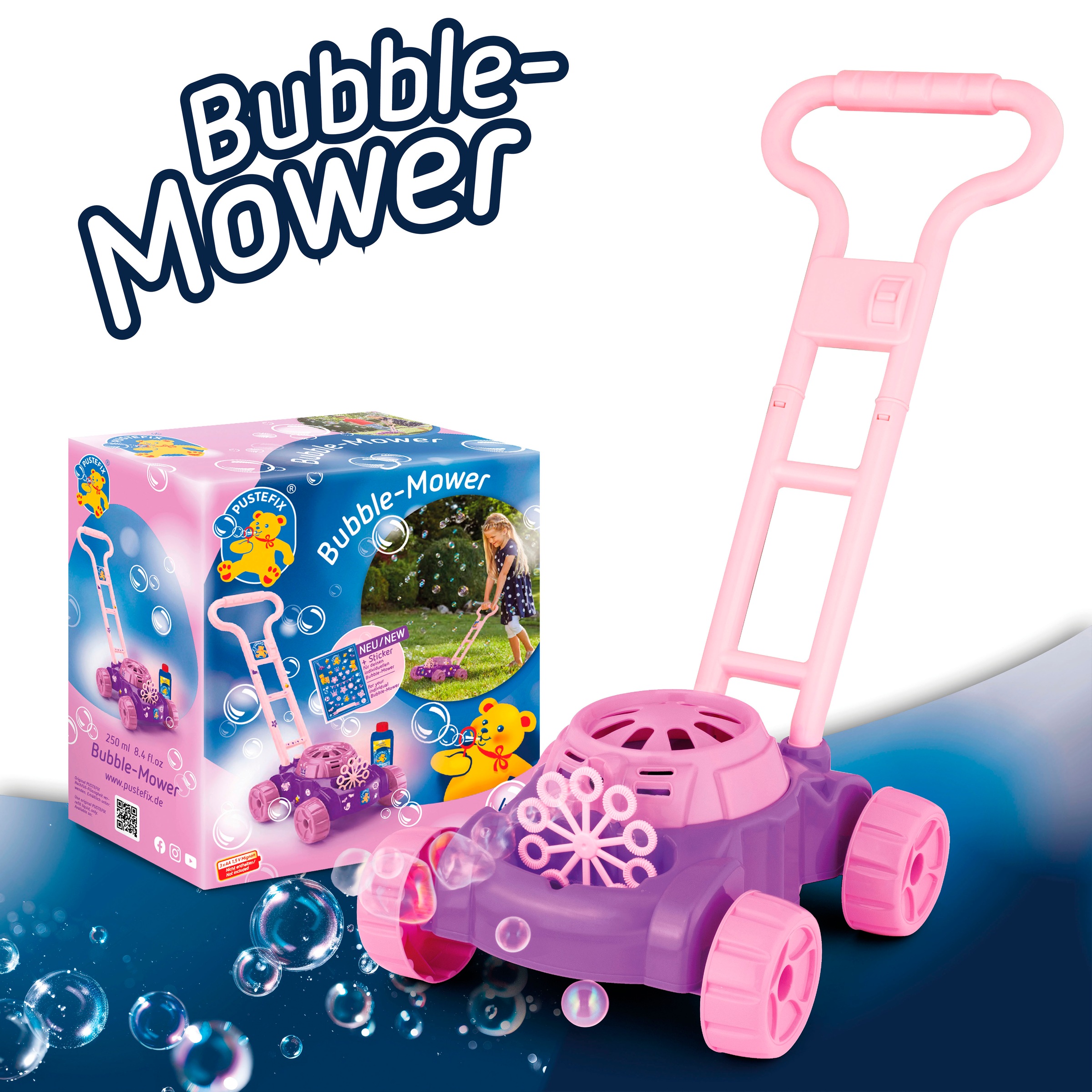 PUSTEFIX Seifenblasen Kanone »Bubble-Mower Rasenmäher«