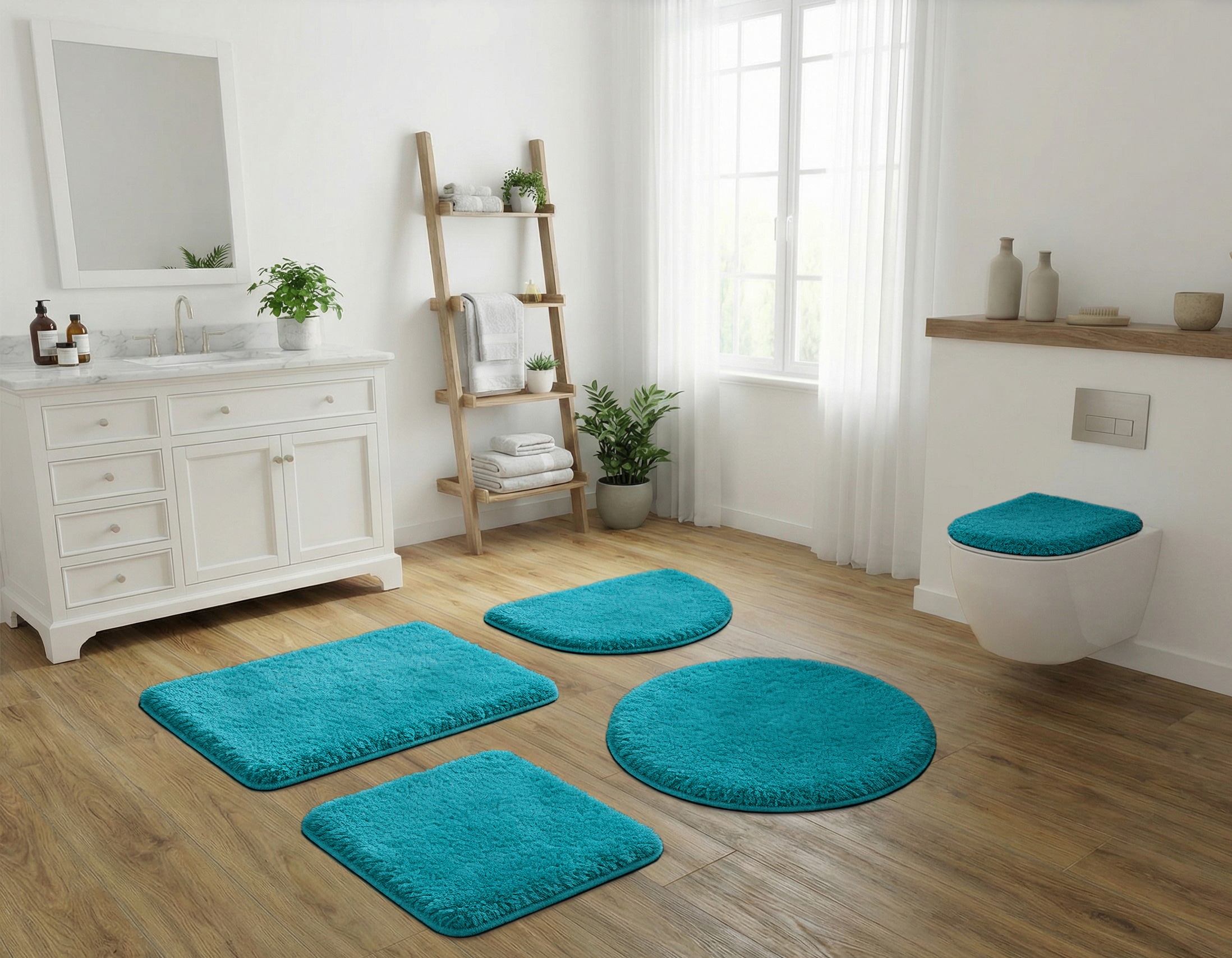 OTTO home Badematte »Sanremo, Badvorleger, Badezimmer Teppich, sehr weich« Höhe 30 mm rutschhemmend beschichtet fußbodenheizungsgeeignet | schnell trocknend Badteppich, unifarben, rechteckig, rund & als 3-tlg. Set erhältlich