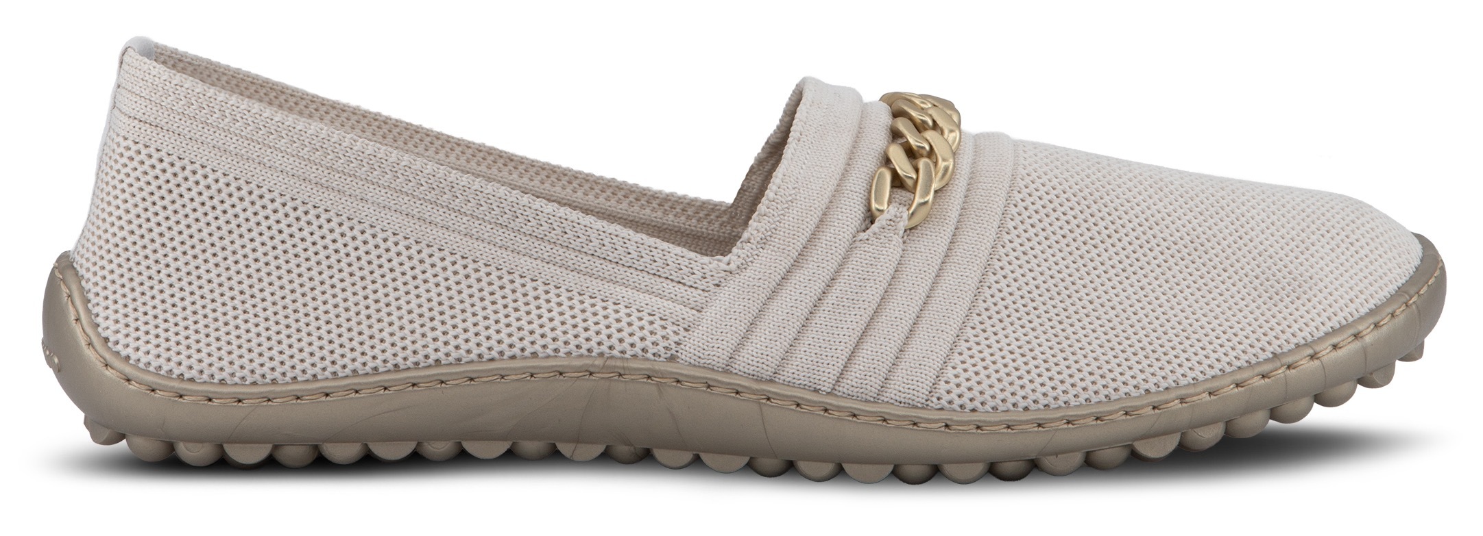 Leguano Barfußschuh »LADY FAMOUS«  Flats, Ballerina, Bequemschuh mit goldfarbener Zierkette