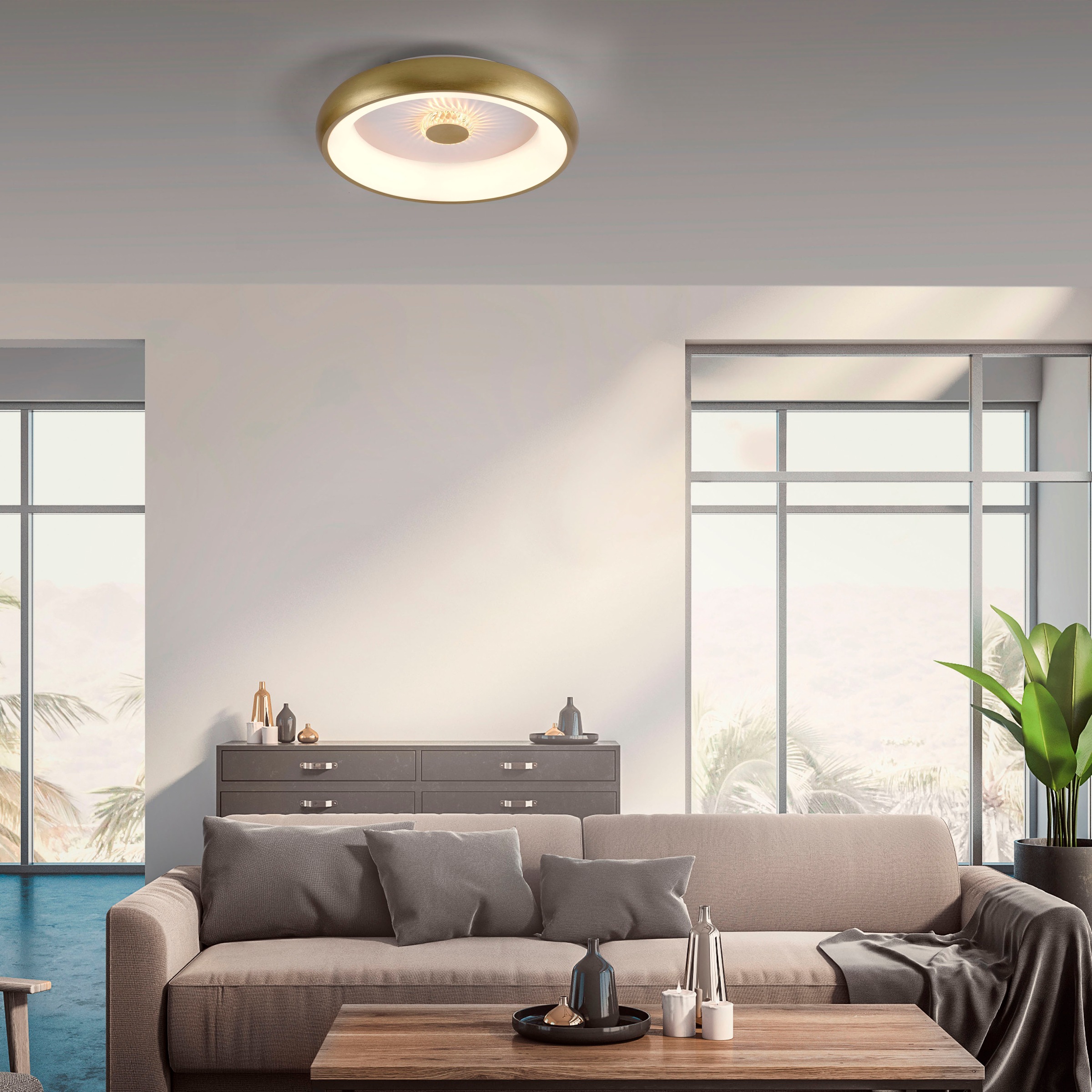 JUST LIGHT LED Deckenleuchte »VERTIGO«, 1 flammig, Leuchtmittel LED-Board günstig online kaufen