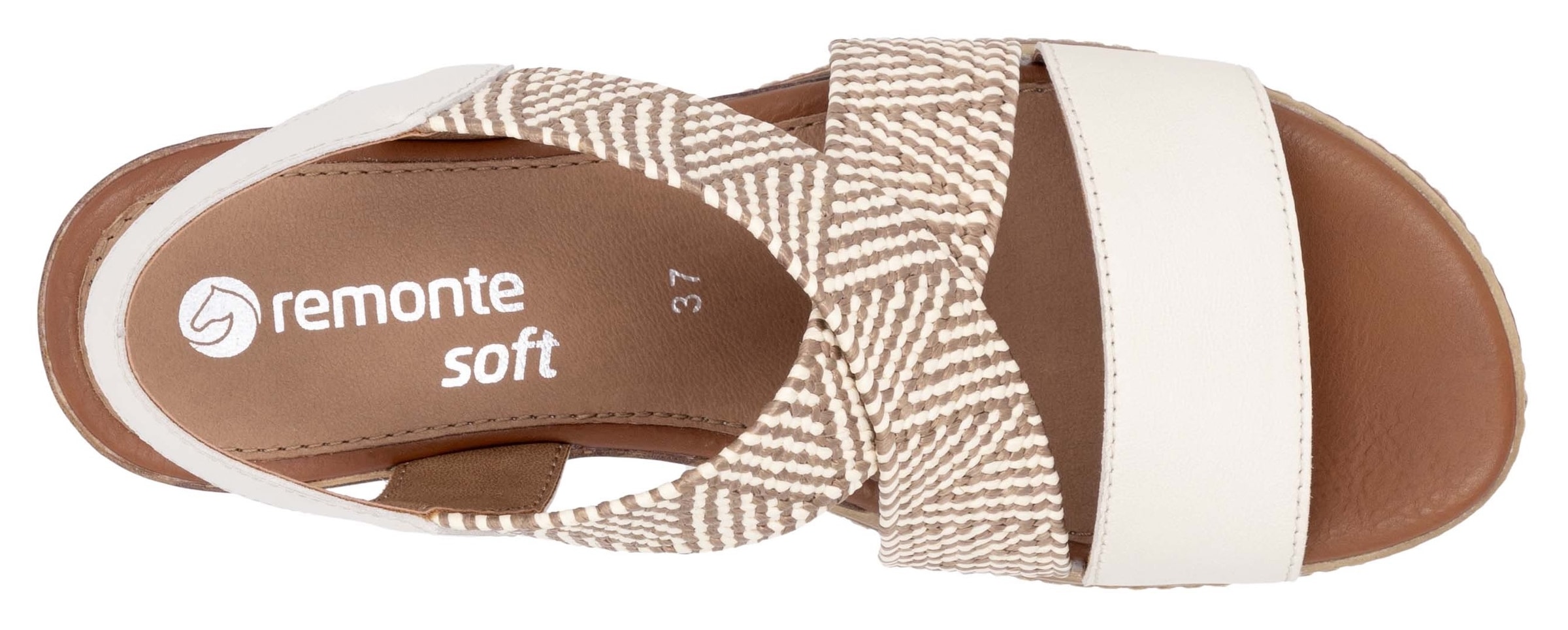 Remonte Keilsandalette, Riemchensandale, Sommerschuh, Bequemschuh mit Muster