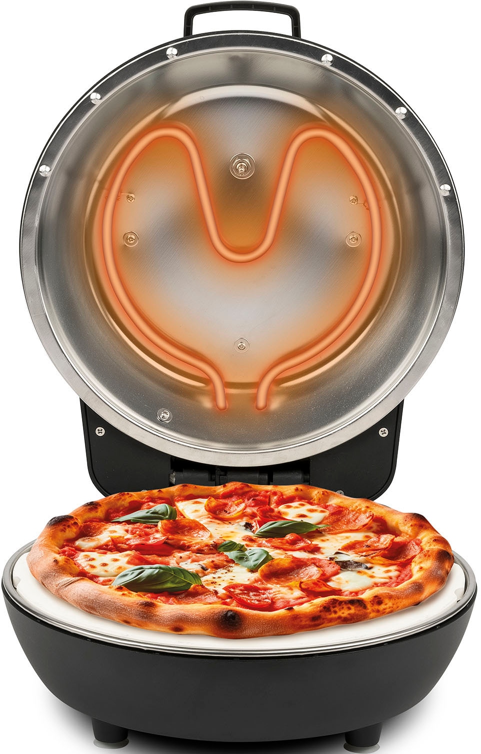 G3Ferrari Pizzaofen »G10199 Pummarola«, bis 420 °C, Wendestein, individuell schaltbare Ober- und Unterhitze