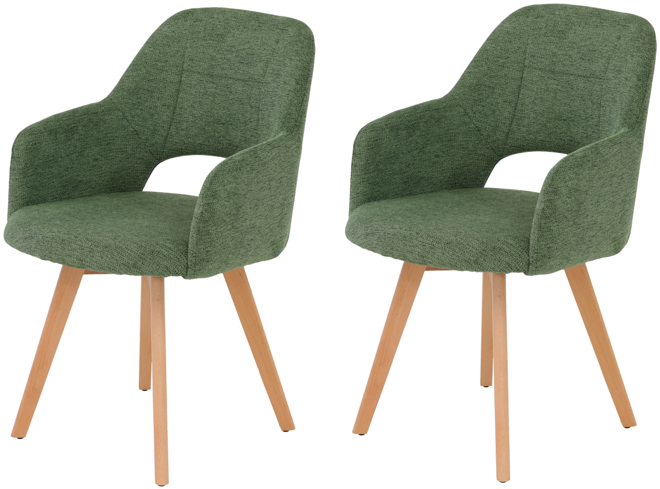 HELA Armlehnstuhl »SOFIA Armlehnenstuhl mit Massivholzgestell, Bezug Websto günstig online kaufen