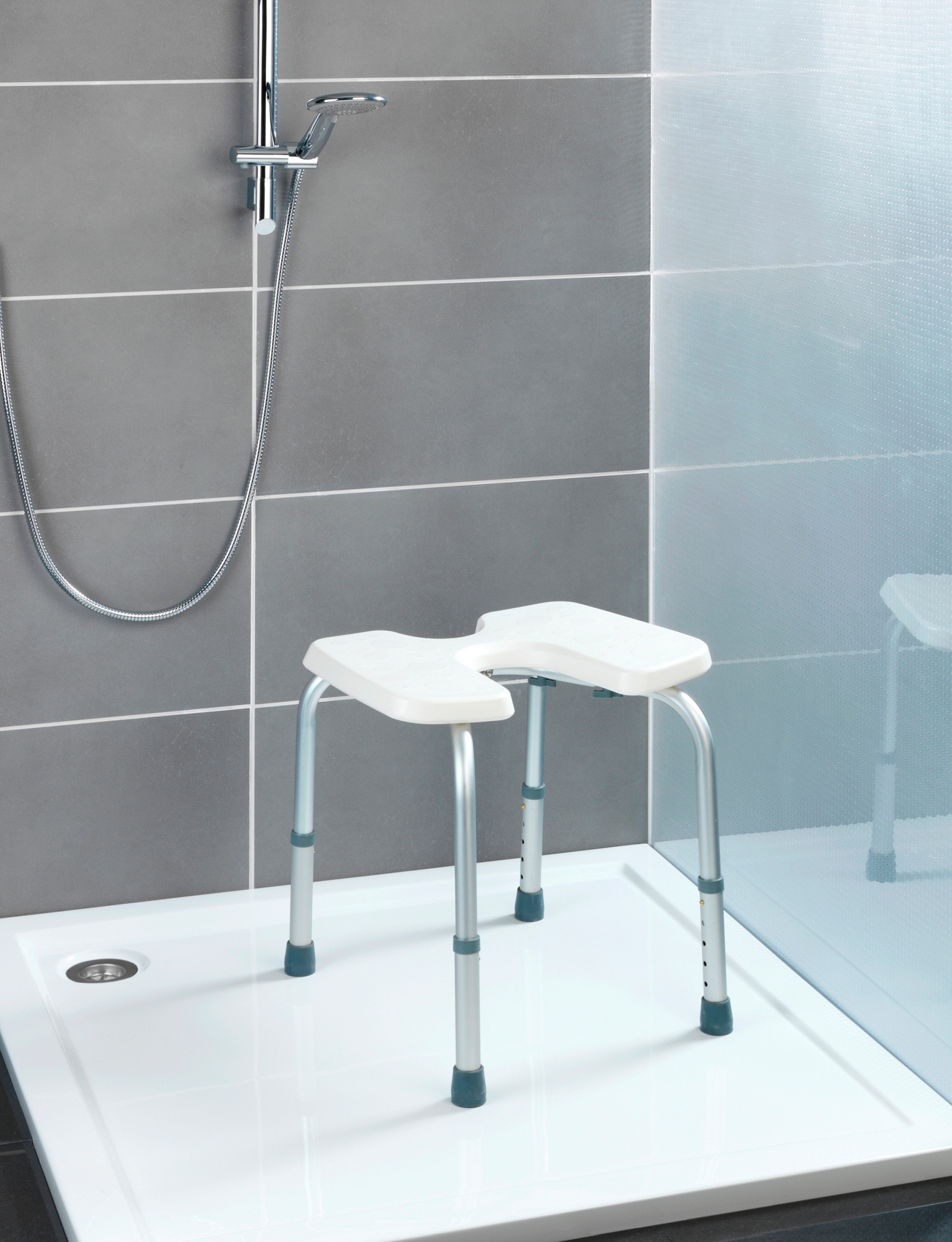 WENKO Hygienehocker »Secura«, belastbar bis 120 kg, höhenverstellabr