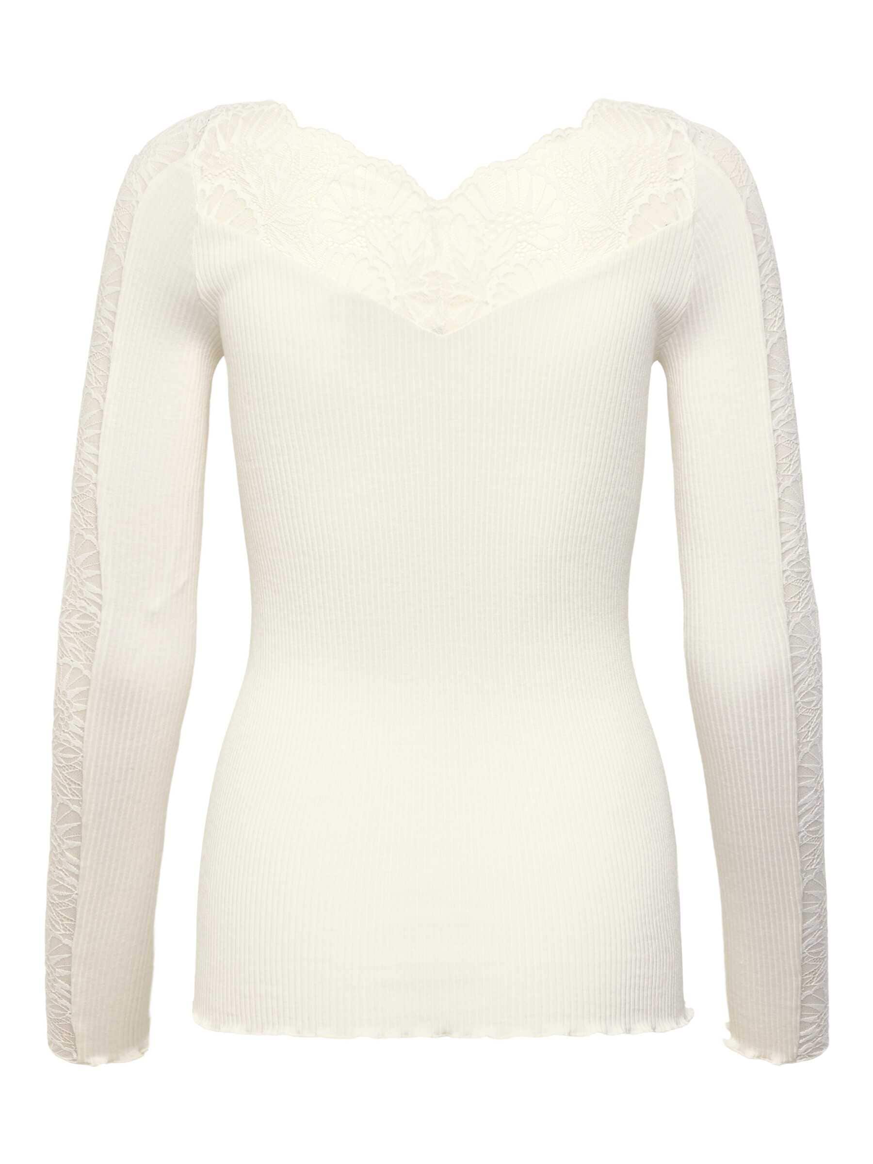 rosemunde Spitzenshirt »Beatha lace longsleeve« elastisch weiche Vintage-Spitze am Ausschnitt und entlang der Ärmel