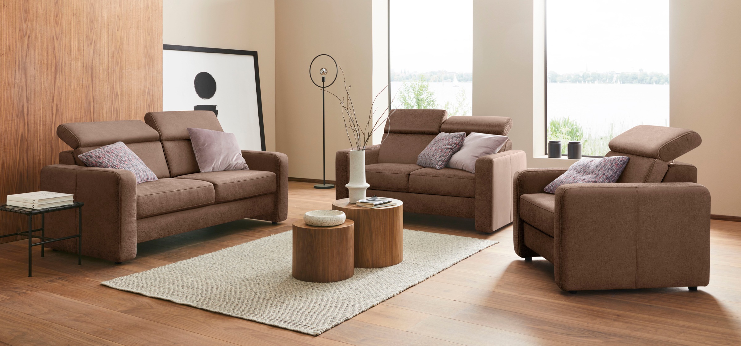 sit&more 2-Sitzer »Bologna«, inklusive Kopfteilverstellung und Federkern