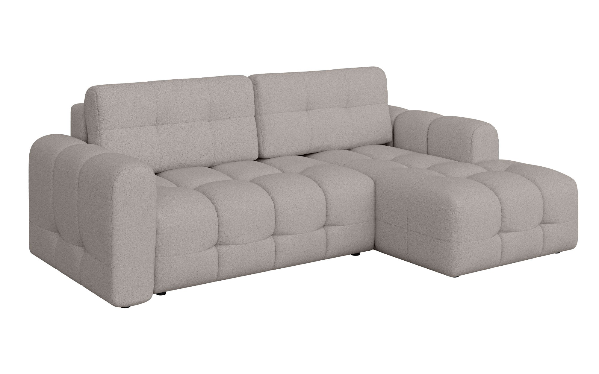 INOSIGN Ecksofa »Manilla, wahlweise mit Bettfunktion, B/T/H 265/170/91 cm«, L-Form mit Recamiere rechts/links bestellbar, Wellenunterfederung