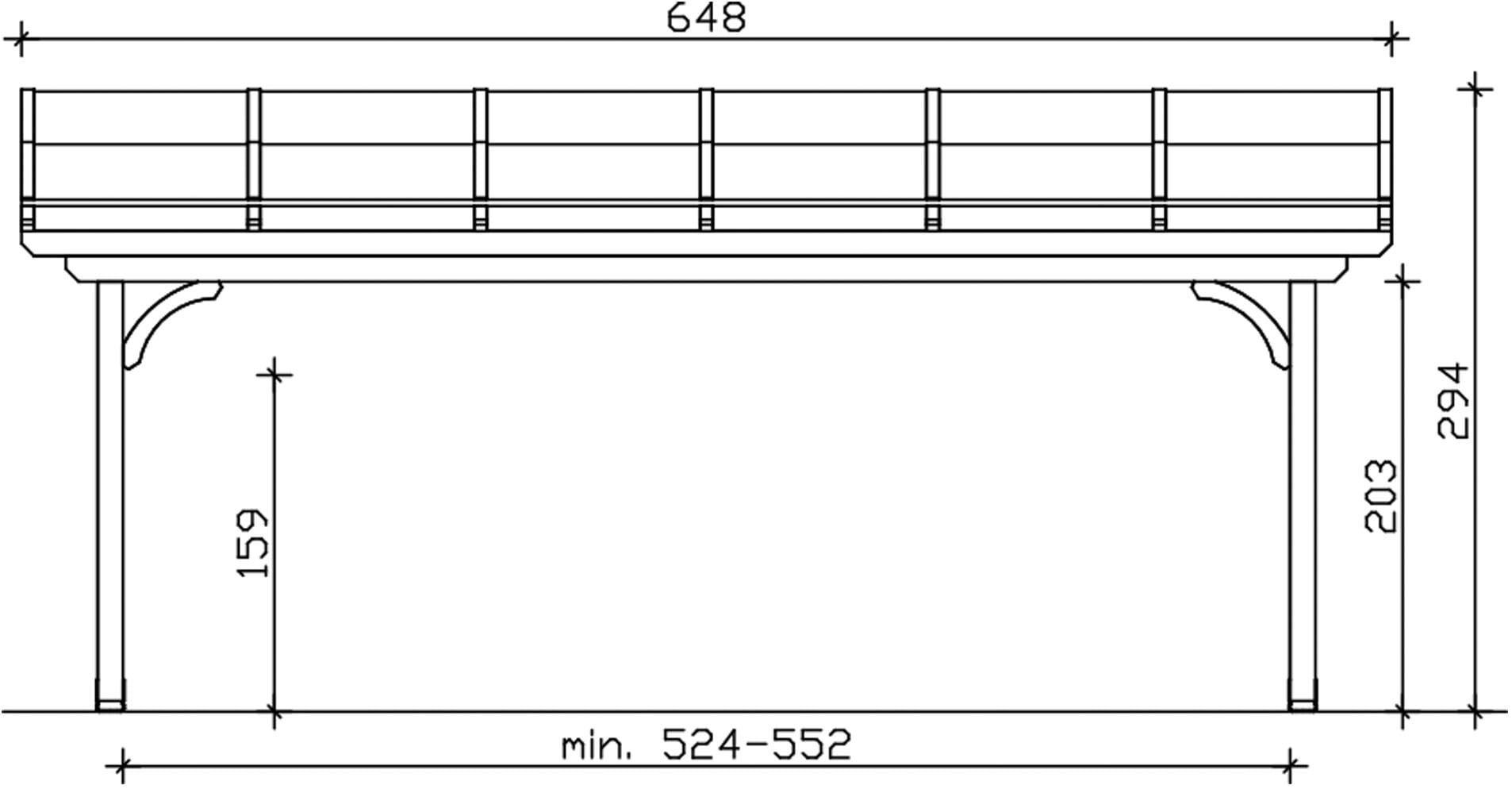 Skanholz Terrassendach »Verona« Leimholz