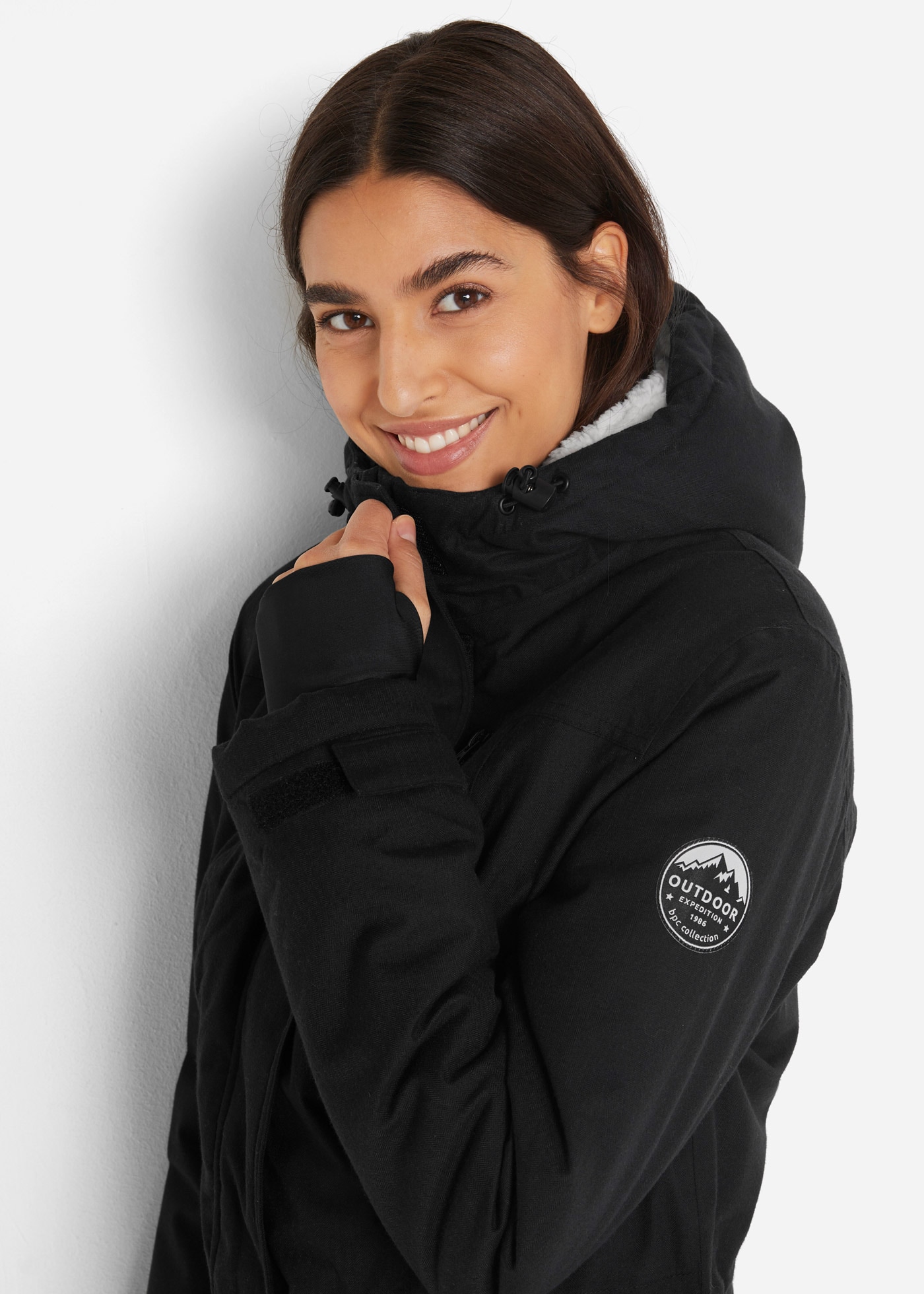 bonprix Funktionsparka »wasserdichte Funktions-Parka mit Teddyfleece in der Kapuze« mit Kapuze wasserdichte Funktions-Parka mit Teddyfleece in der Kapuze