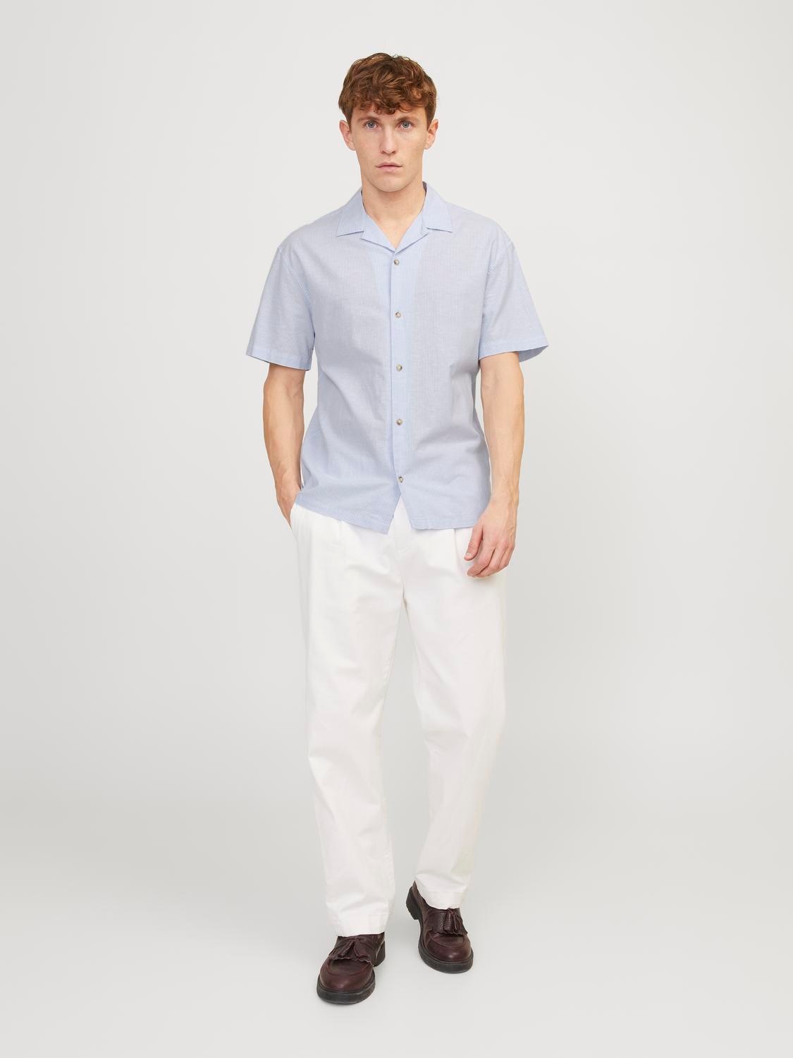 Jack & Jones Kurzarmhemd »JJESUMMER RESORT LINEN BLEND SHIRT SS SN«