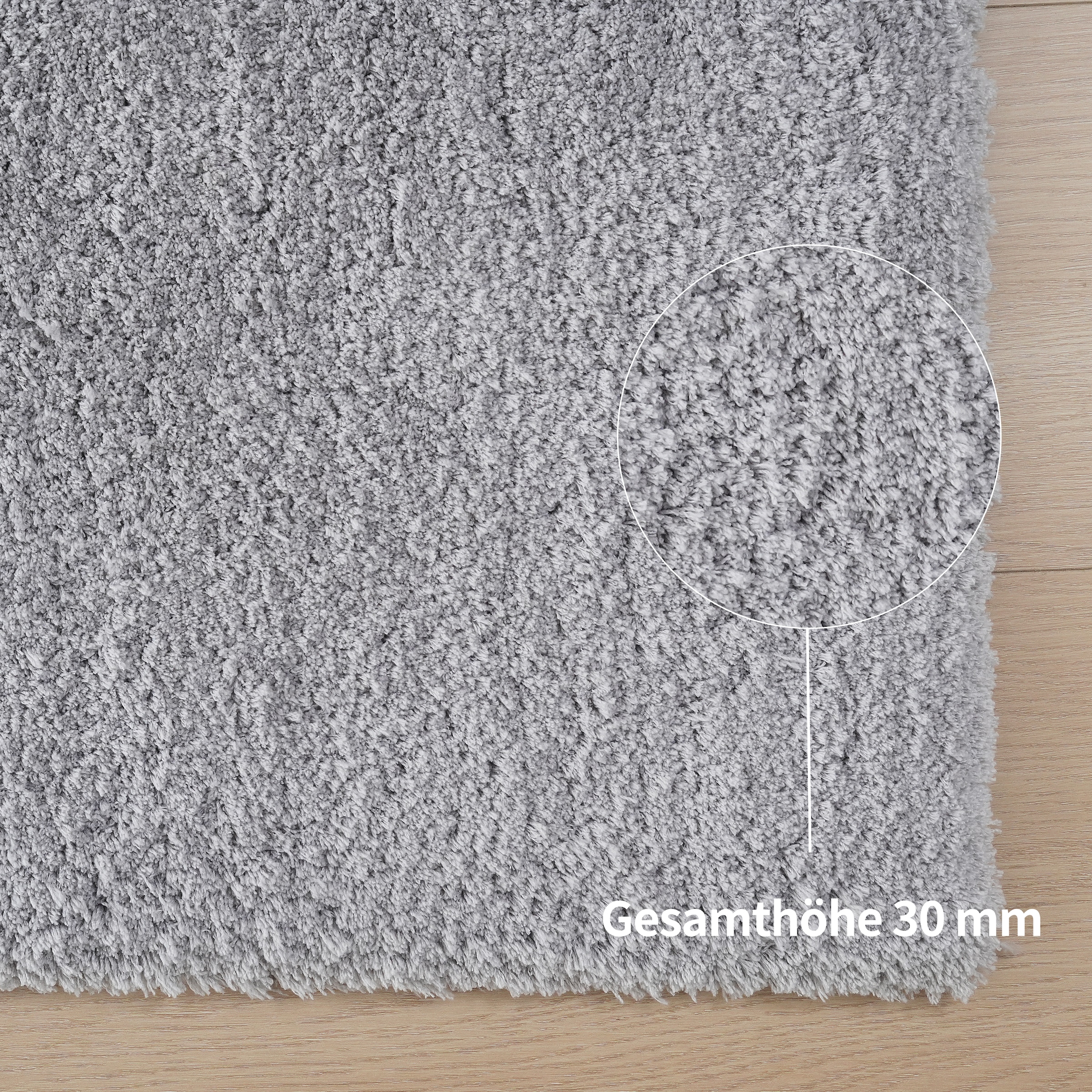 my home Hochflor-Teppich »Microfaser Teppich Magong, besonders weich, sehr feiner Flor«, rechteckig, 25 mm Höhe, uni, Wohnzimmer, Schlafzimmer, Kinderzimmer, auch rund und als Läufer