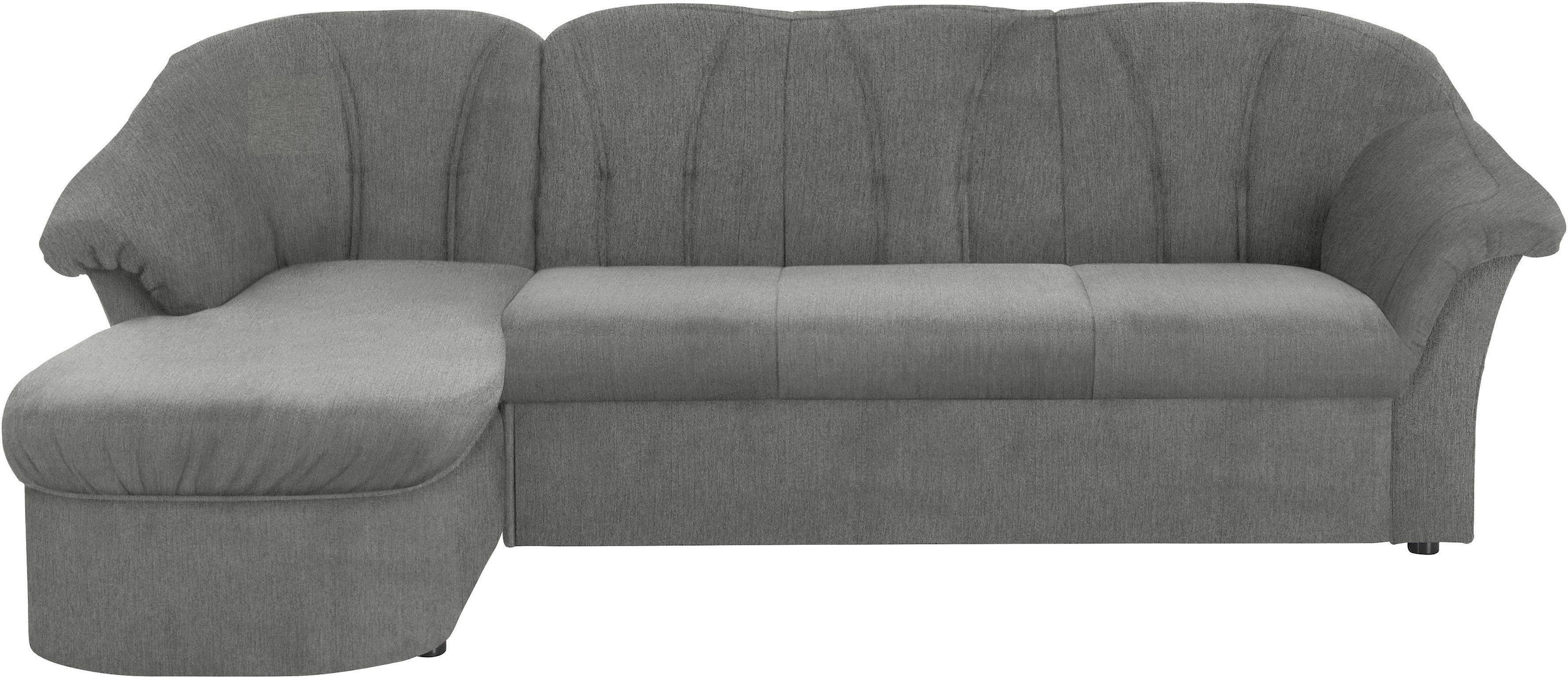 DOMO collection Ecksofa »Pegnitz, elegante Rückensteppung, kompakte Stellmaße 238/141cm, L-Form« wahlweise mit Bettfunktion