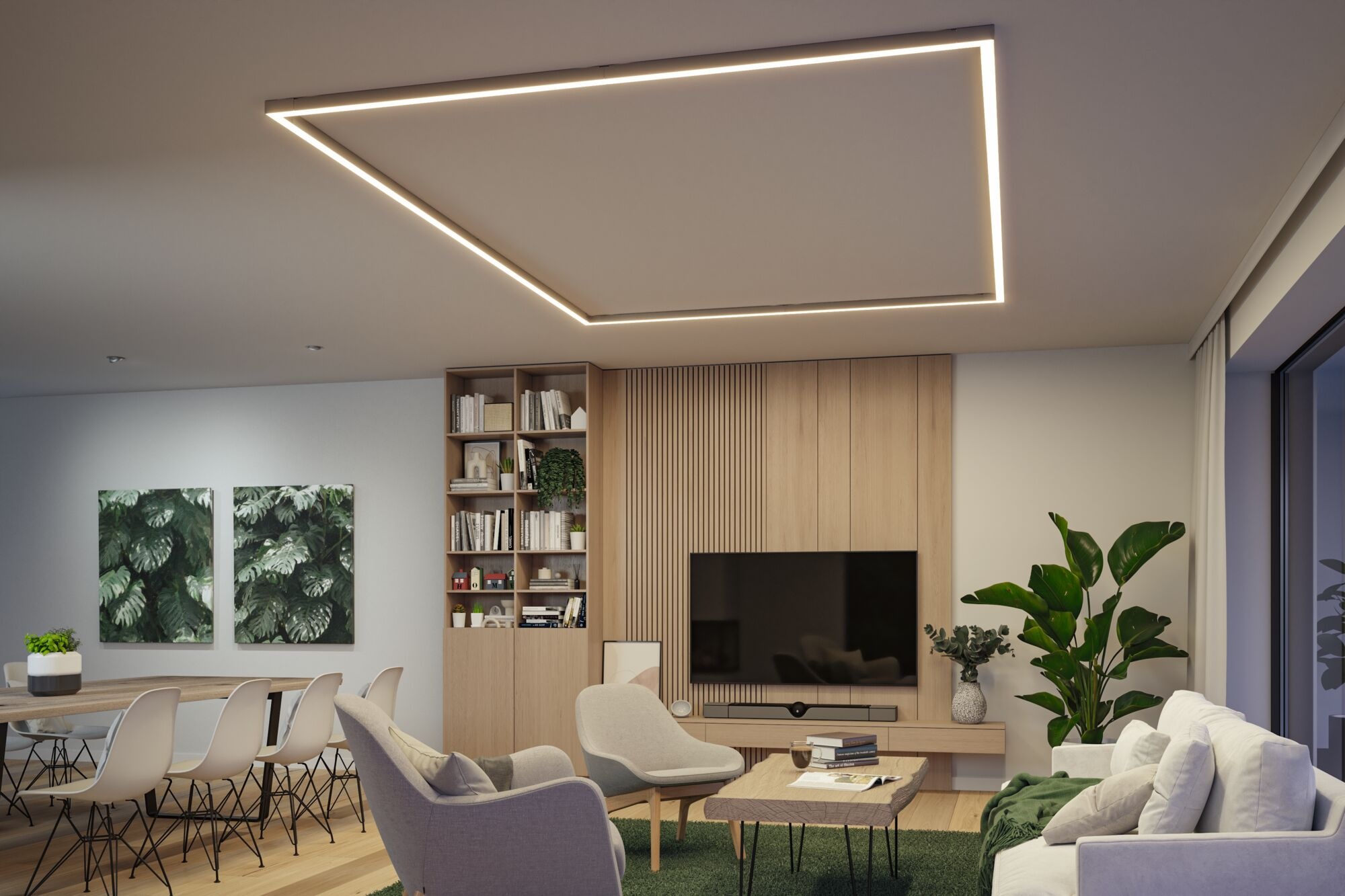 Paulmann Schienensystem-Leuchten »Linion Lichtkanal 90 ° 2000lm/m 3000K« günstig online kaufen