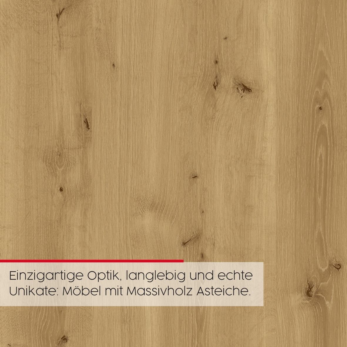 rauch Schubkastenkommode »Sideboard Kommode Schubladenkommode KONA« Breite 120 cm, Höhe 81 cm,  Absetzung Asteiche massiv, inkl. Soft-Close-Funktion MADE IN GERMANY