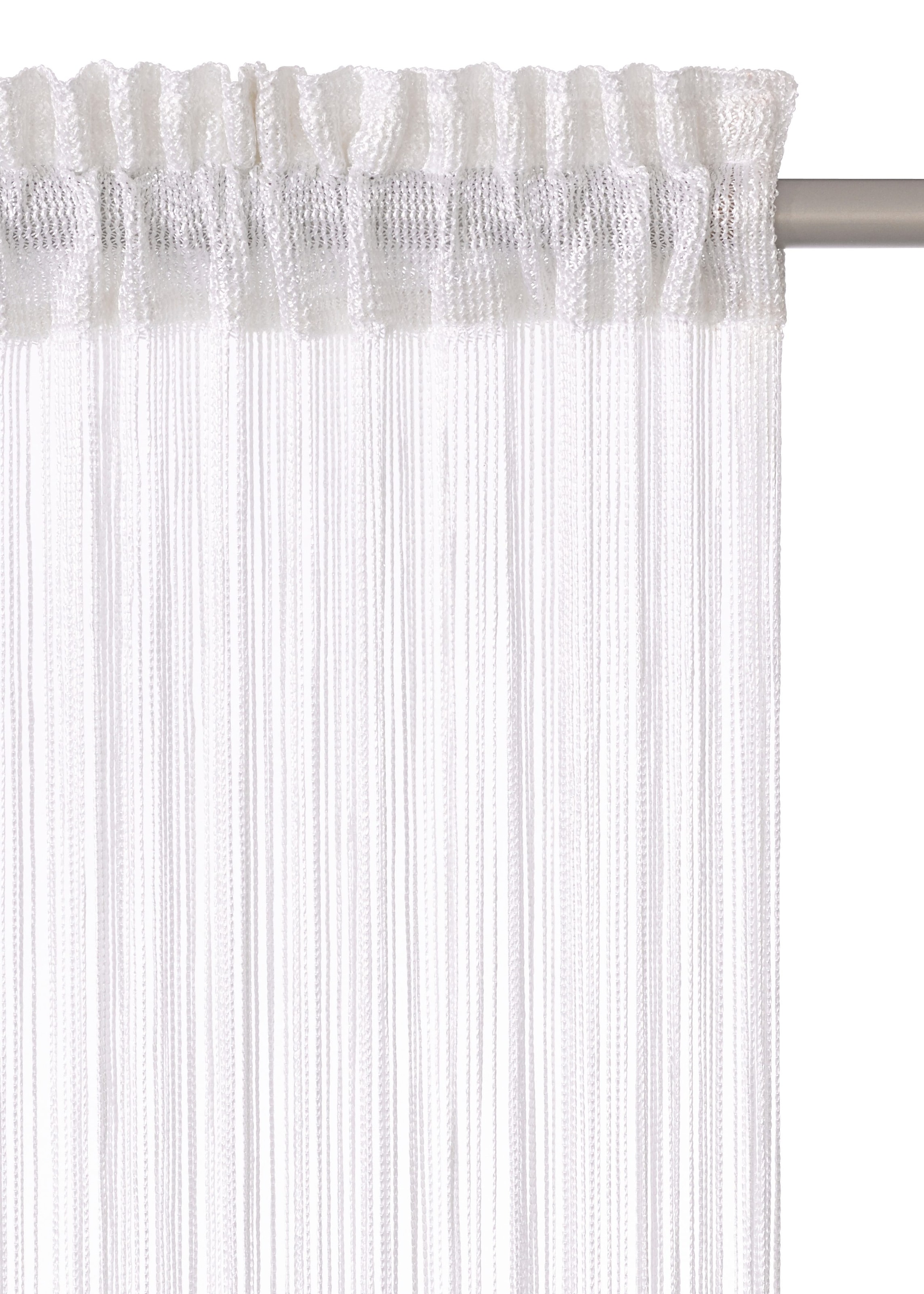 Polyester, multifunktional, bequem St.), »Fao-Uni«, transparent, (1 und home my Kräuselband, bestellen Fadenvorhang pflegeleicht schnell