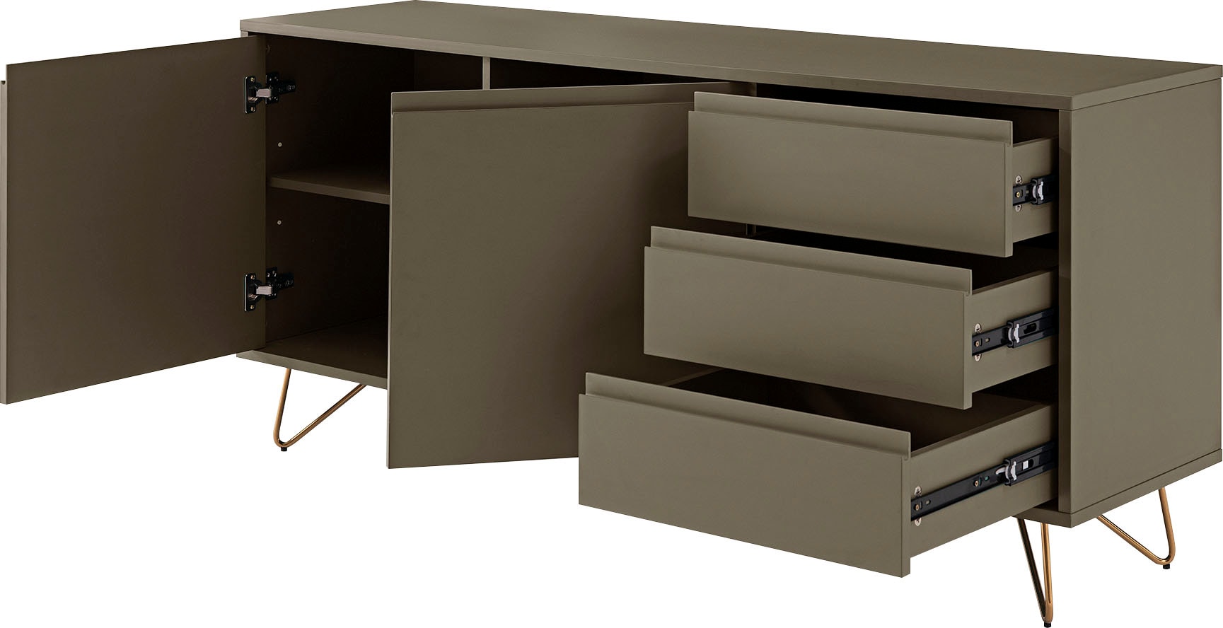 SalesFever Sideboard, Kommode mit Hairpin Beinen, Breite 150 cm