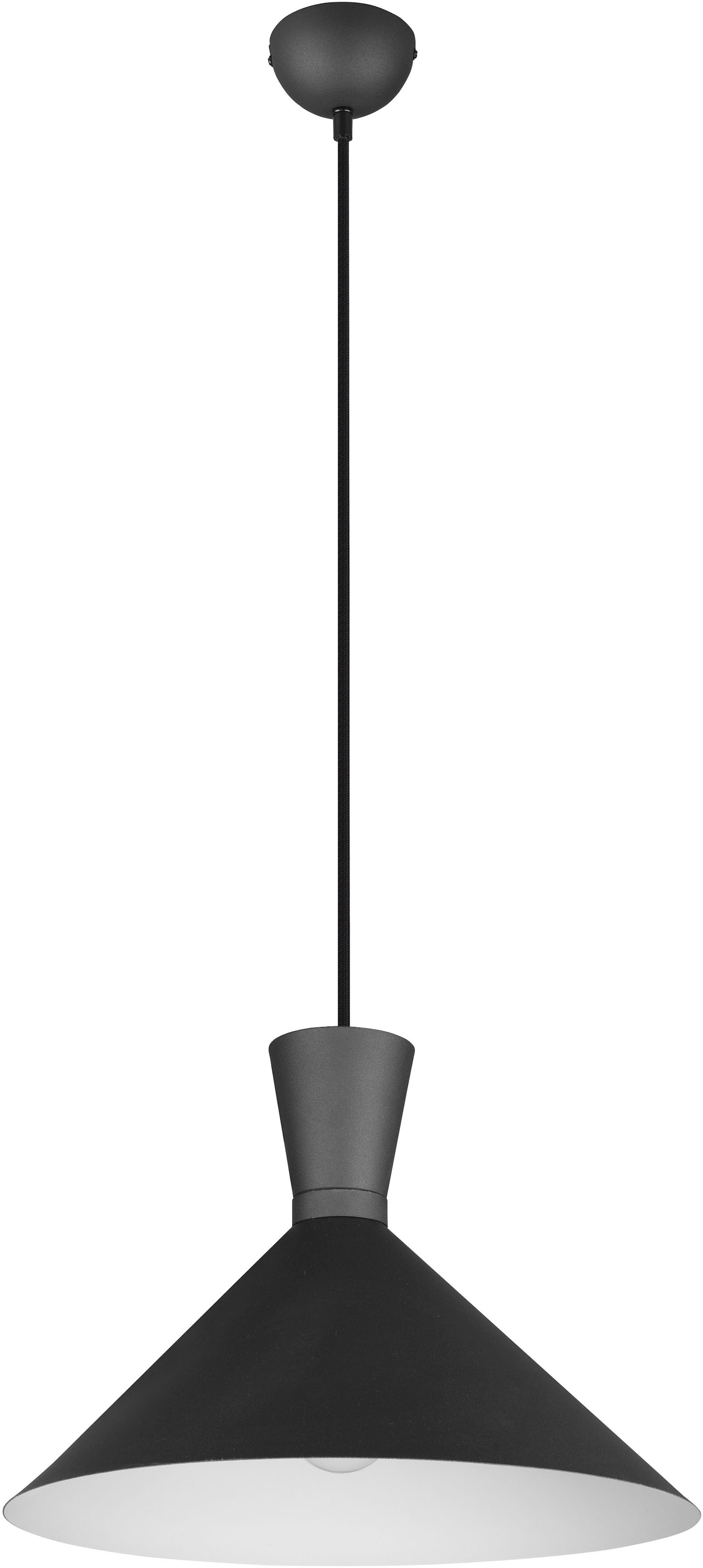 REALITY Leuchten Pendelleuchte »Enzo«, 1 flammig, Leuchtmittel E27 | ohne Leuchtmittel, Hängelampe 1-flammig, E27 max 28W (exkl.), höhenverstellbar, Ø 35cm