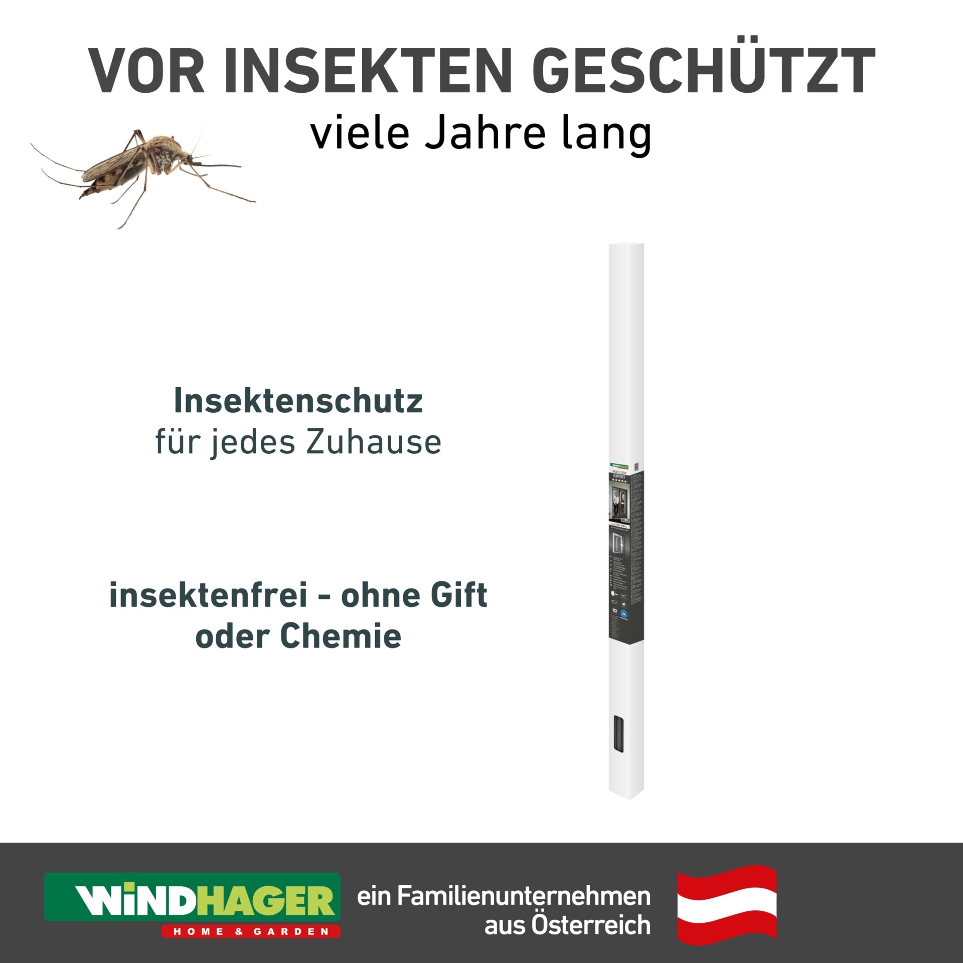 Windhager Insektenschutz-Tür »Expert für Einzeltüren mit Alurahmen, Fliegengitter Tür Plissee weiß« Plissee‑Insektenschutz für Balkon‑ und Terrassentüren, 240 x 120 cm