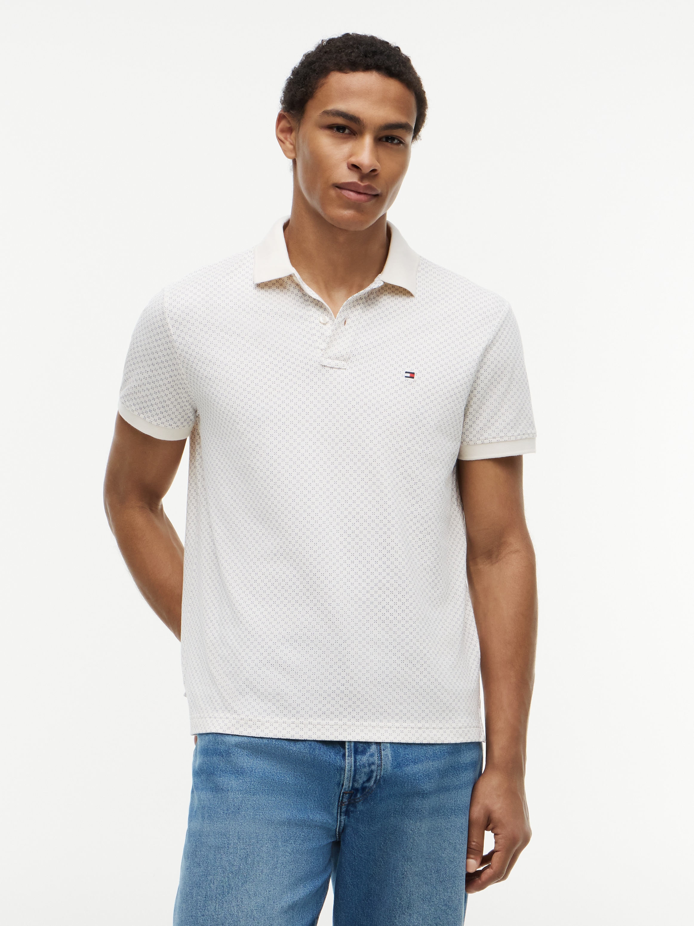 Tommy Hilfiger Poloshirt »MICROPRINT PIQUE« mit geometrischem Muster, regular fit