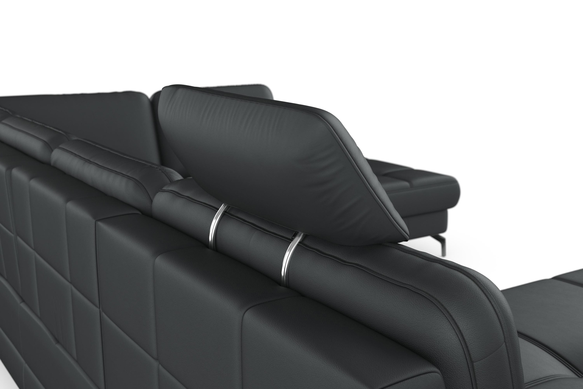 sit&more Wohnlandschaft »Bendigo U-Form«, inklusive Sitztiefenverstellung, Bodenfreiheit 12 cm, in 2 Fußfarben