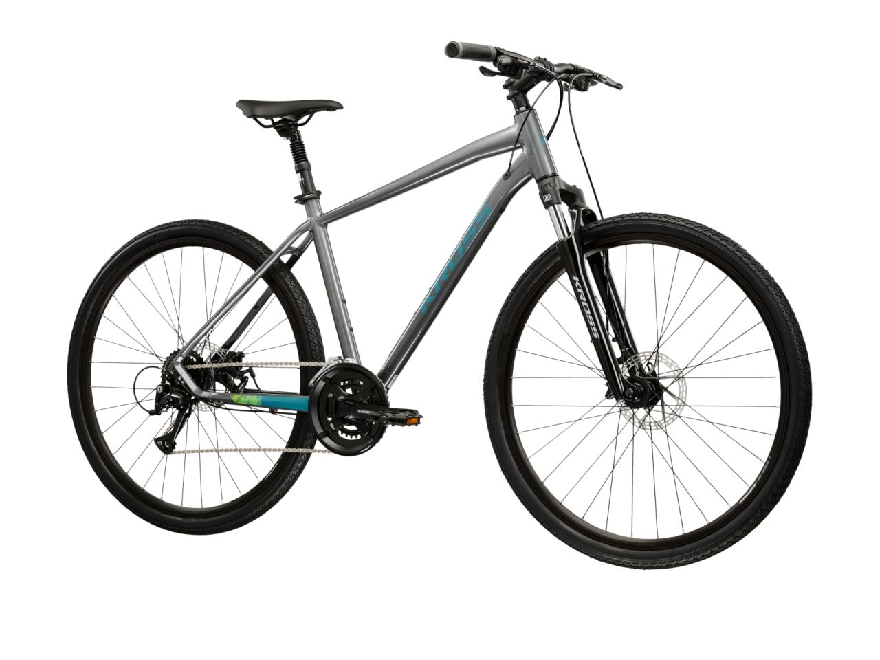Kross Crossrad »Evado 3.0 grau« 16 Gang Shimano ACERA M3020 Schaltwerk Kettenschaltung