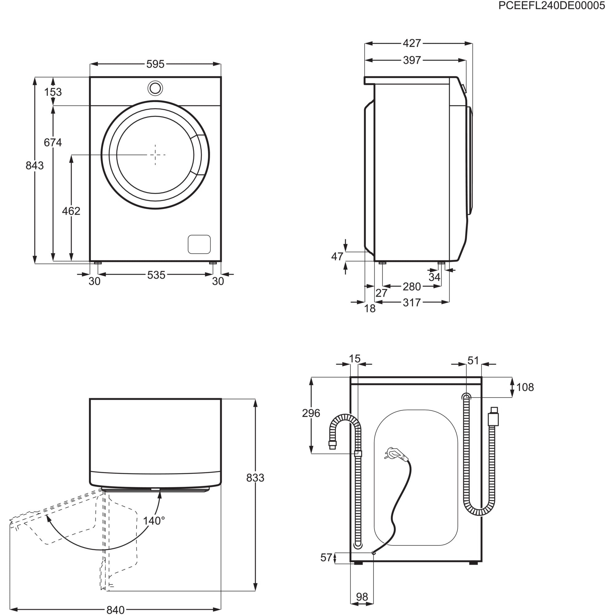 AEG Waschmaschine Serie 6000 »LSR6FS75260«, 6 kg, 1200 U/min, ProSense® Mengenautomatik