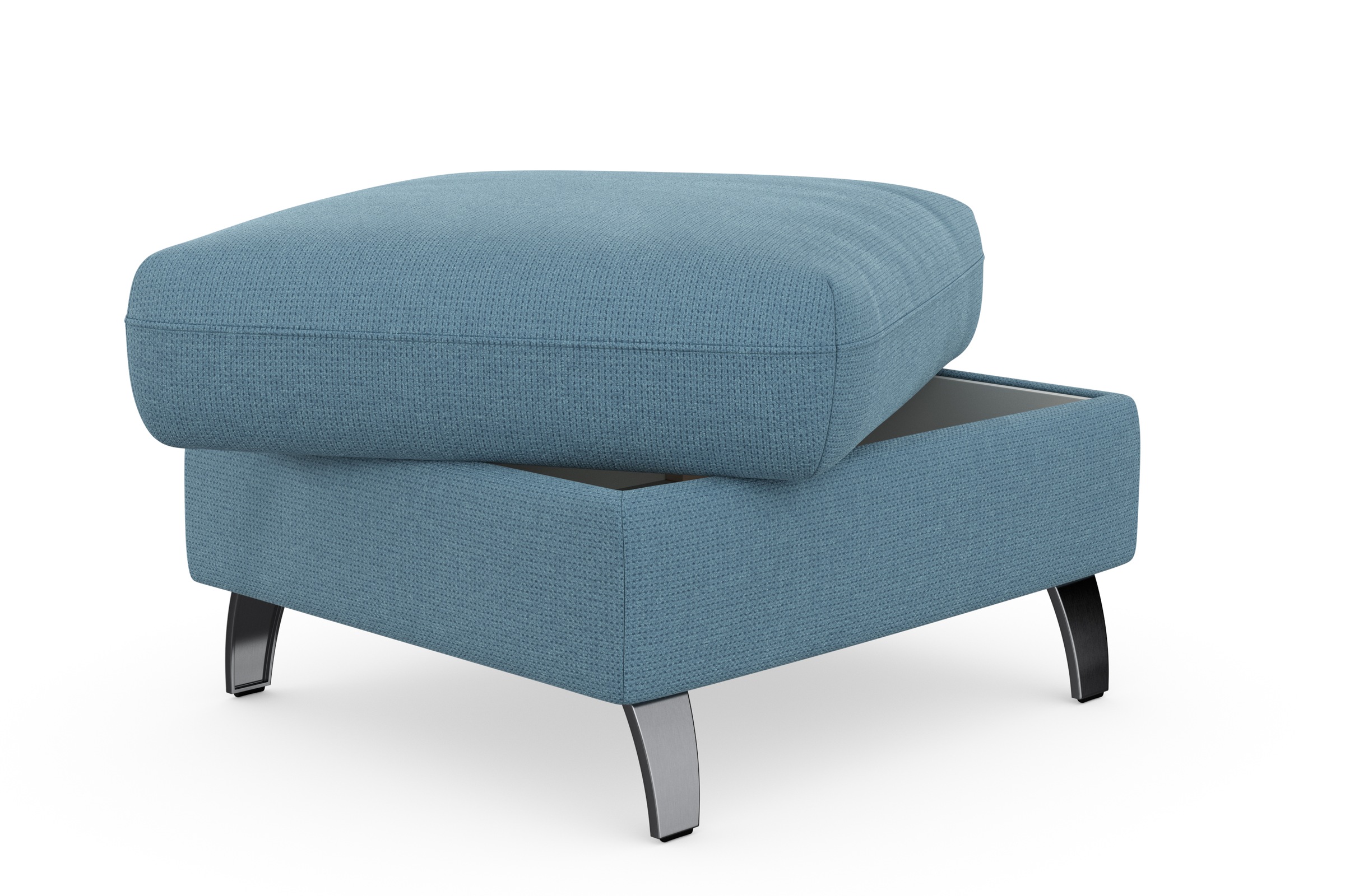 sit&more Stauraumhocker »Grenoble«, mit Stauraum und satinierten Füßen