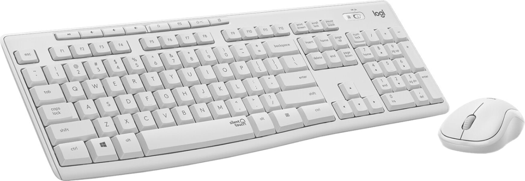 Logitech Tastatur »MK295 Silent Wireless Combo - OFF WHITE - CH - CENTRAL«