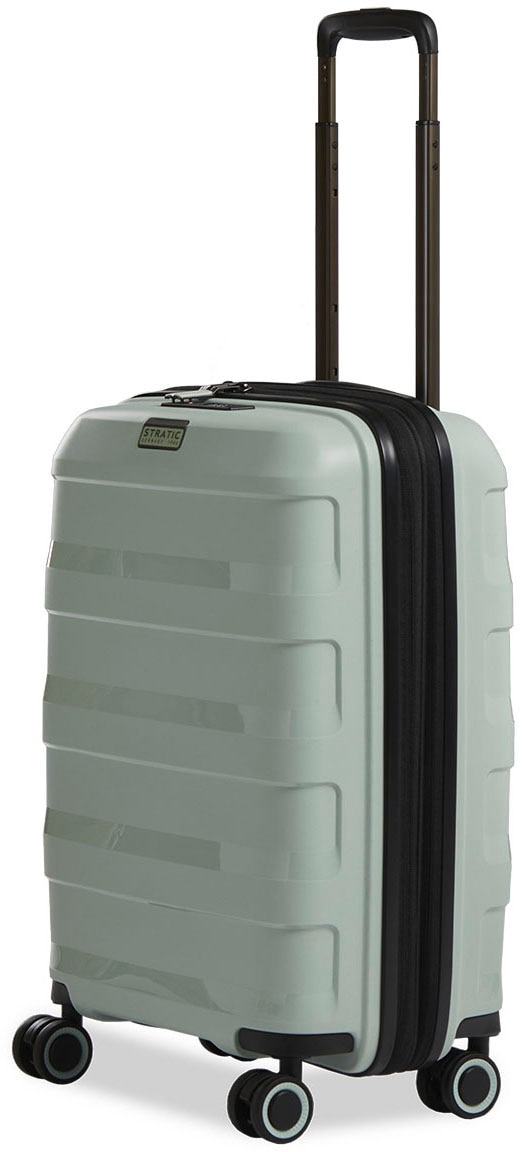 Stratic Hartschalen-Trolley »Straw + S, mint«, 4 Rollen, Handgepäck Reisekoffer Reisegepäck TSA-Zahlenschloss