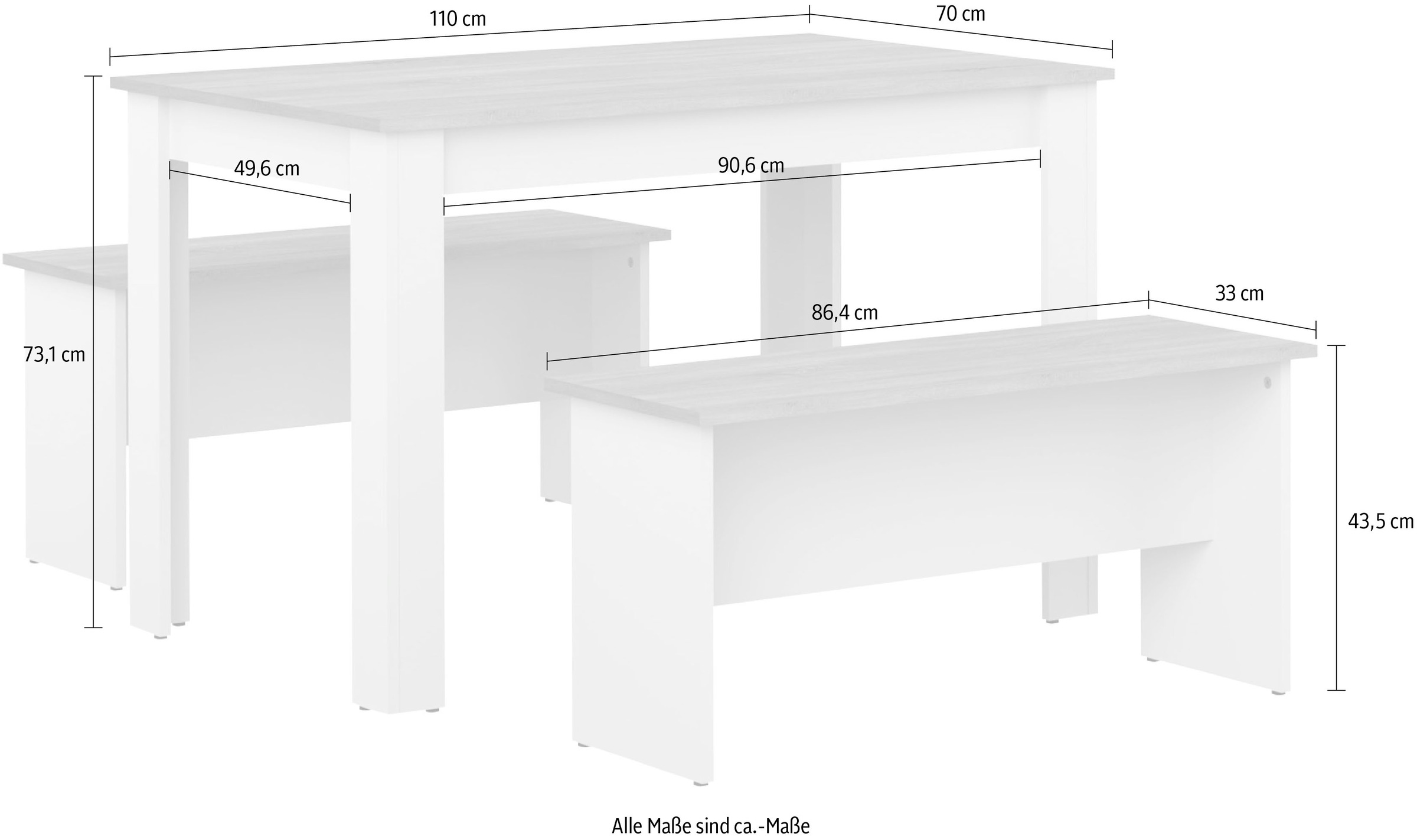 6. Bild von TemaHome Esstisch »Nice«, (3 St.)