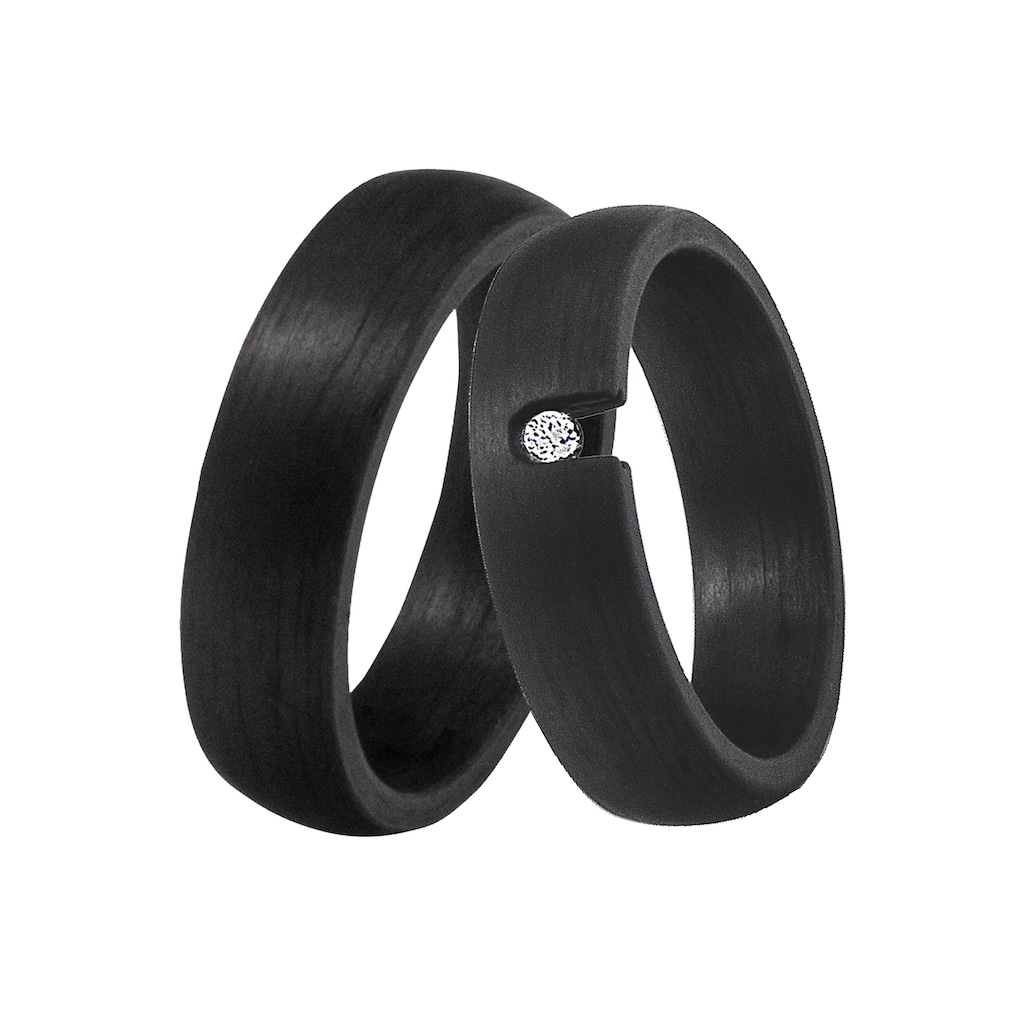 DOOSTI Trauring »Schmuck Geschenk CARBON Trauring Ehering Partnerring LIEBE«