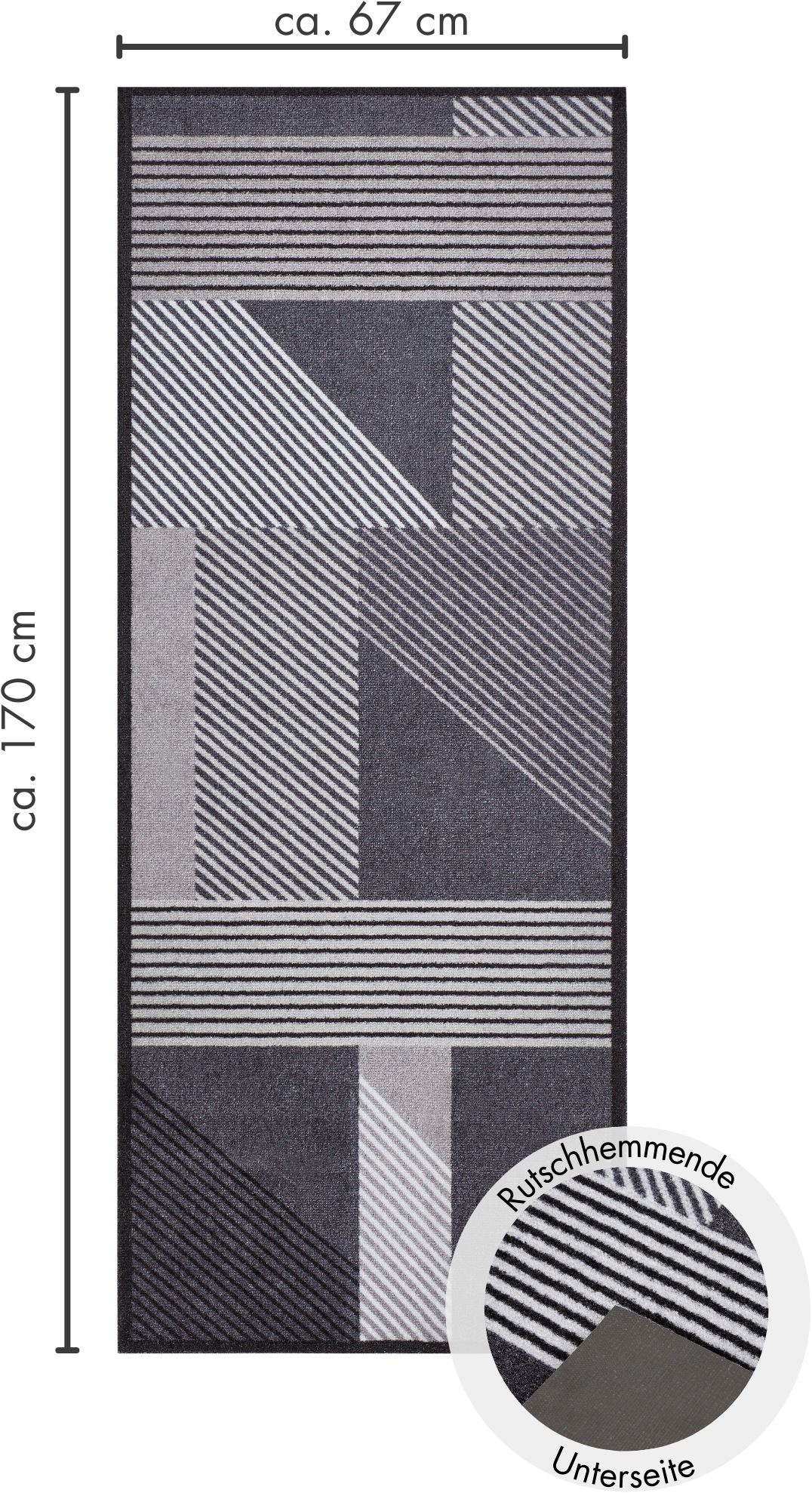 Barbara Becker Fußmatte »Sense, Made in Belgium«, rechteckig, 7 mm Höhe, Schmutzfangmatte, modernes Design, waschbar, auch als Läufer