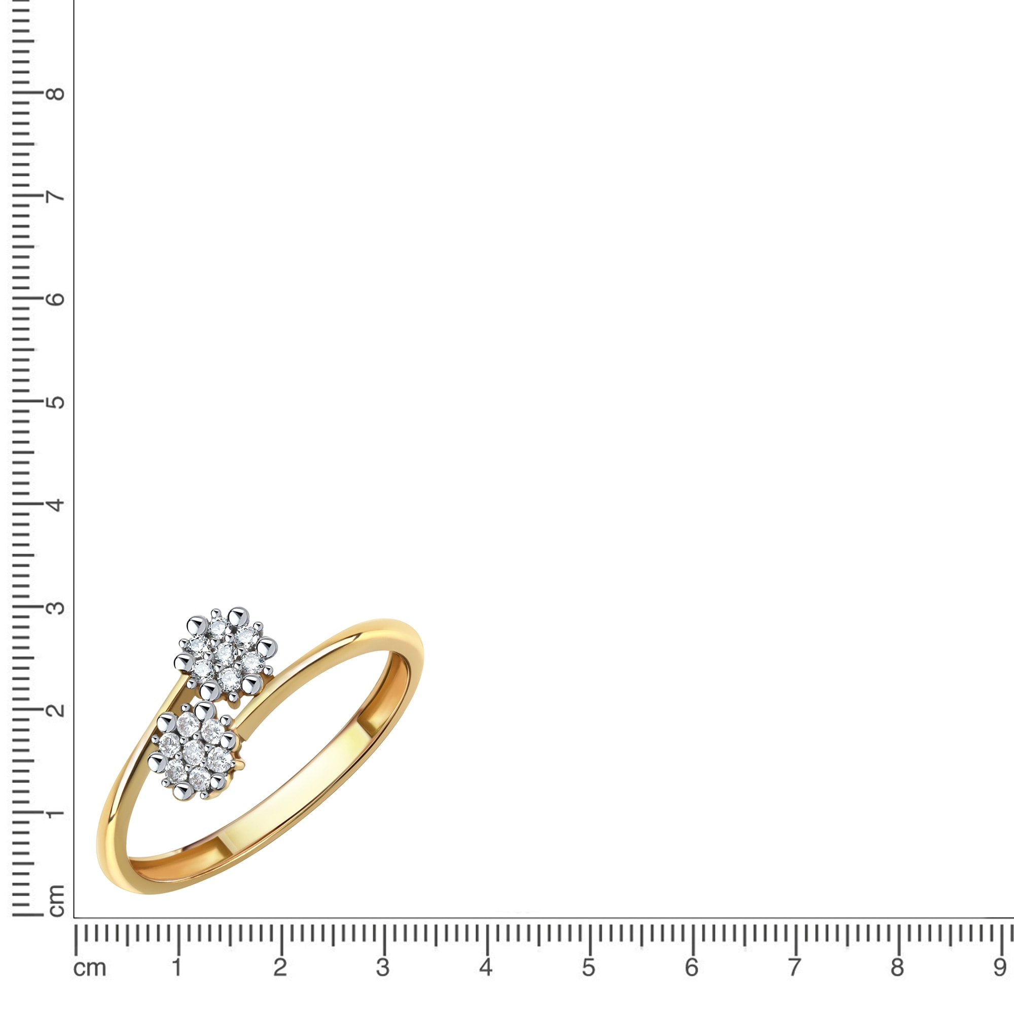 Fascination by Ellen K. Fingerring »Gold 375 mit 14 weißen Zirkonia-Steinen«