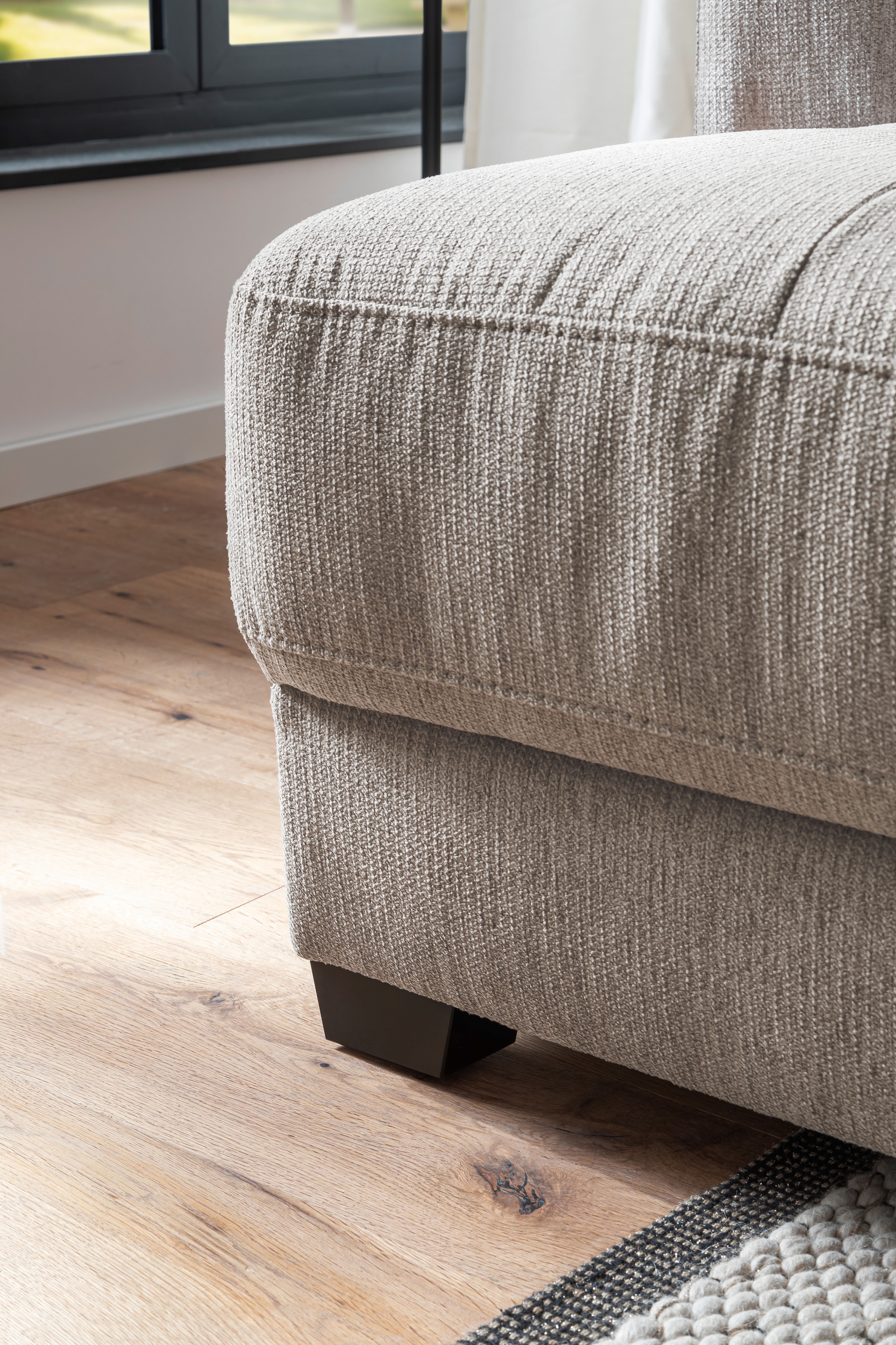 Mr. Couch Ecksofa »Pierre, L-Form mit BoxSpring«, Mit Boxpring-Taschenfederkern