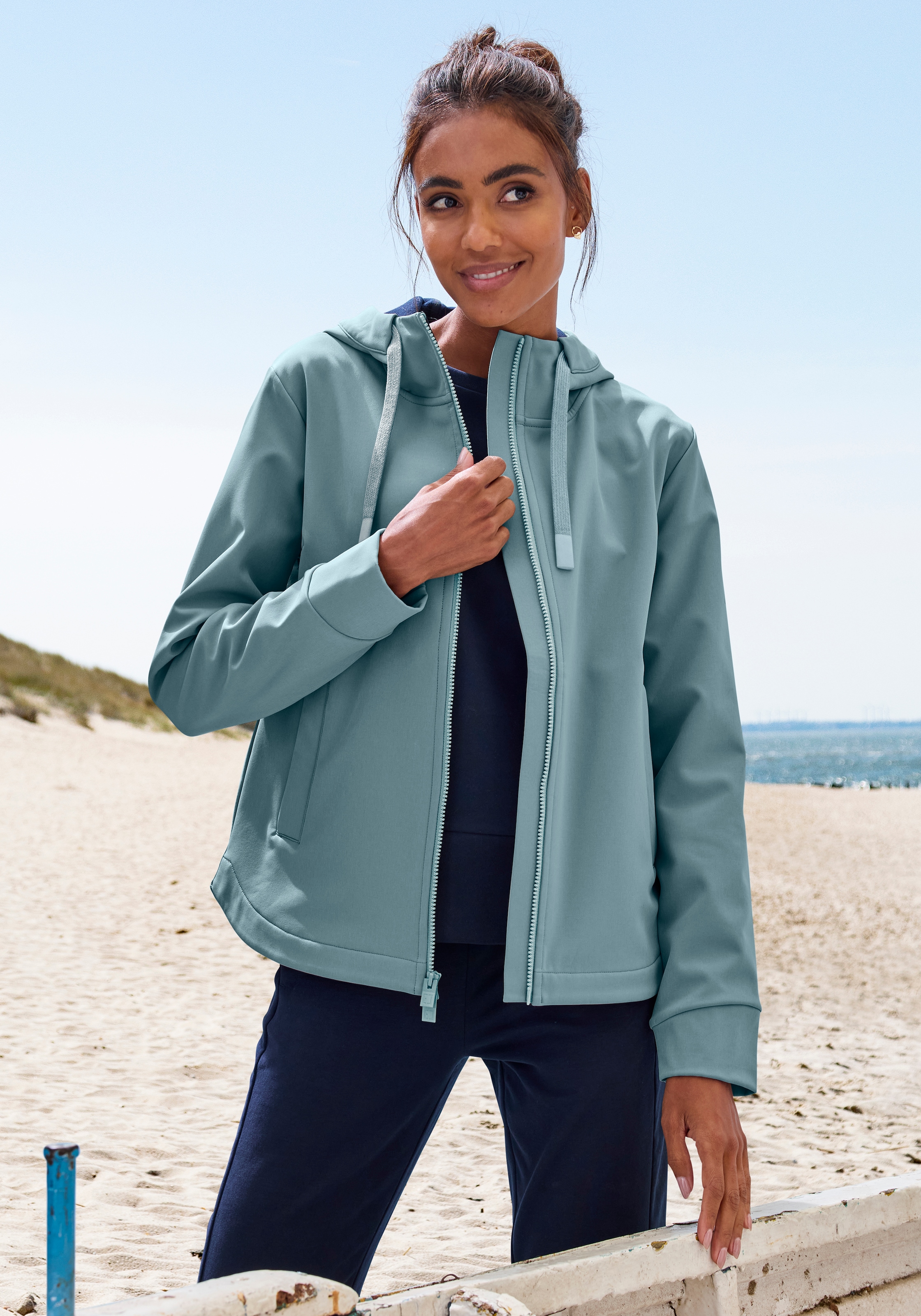 Elbsand Softshelljacke mit verstellbarer Kapuze