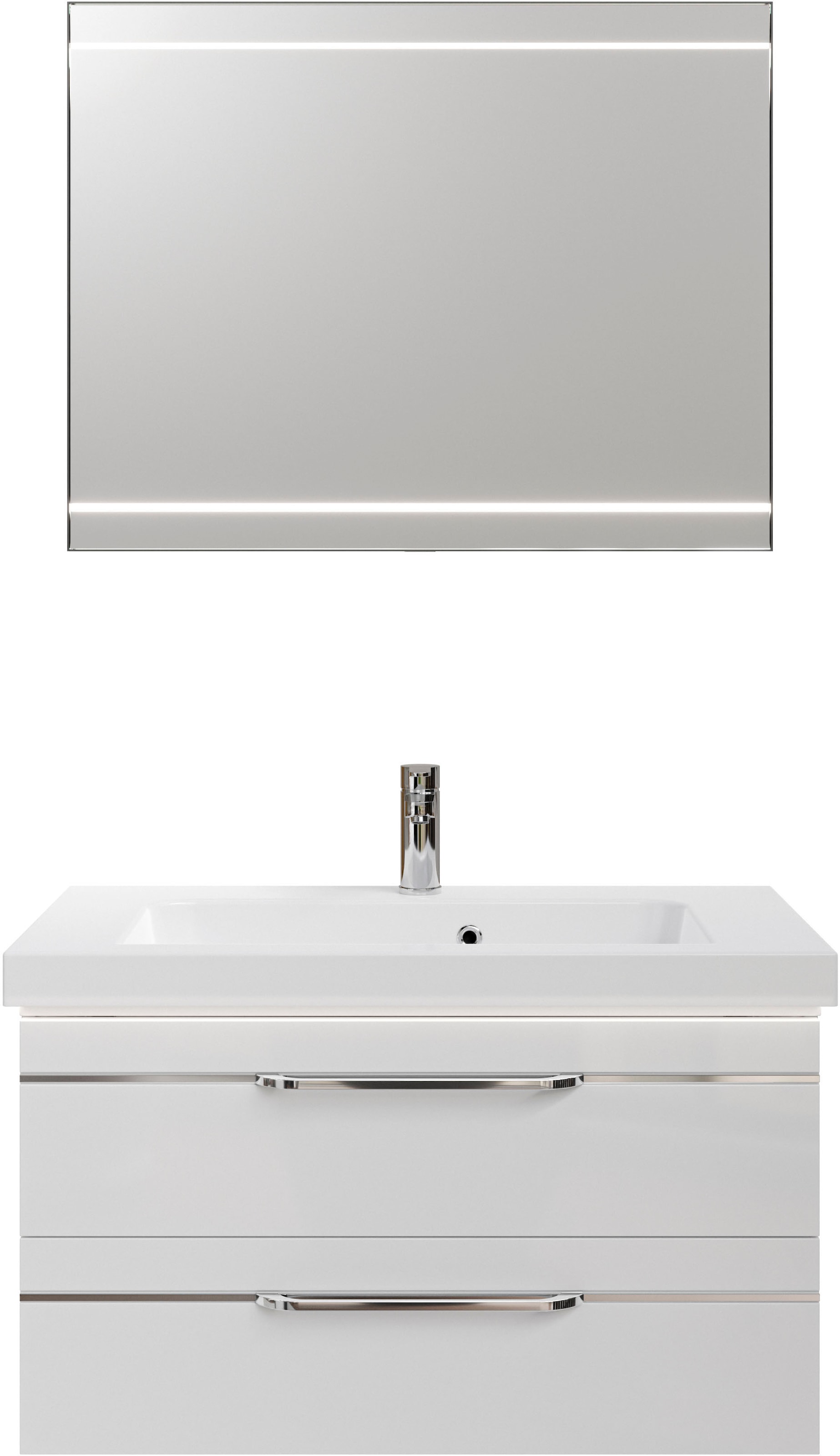 Saphir Badmöbel-Set »Balto 2-teilig Mineralmarmor-Waschtisch mit LED-Spiege günstig online kaufen