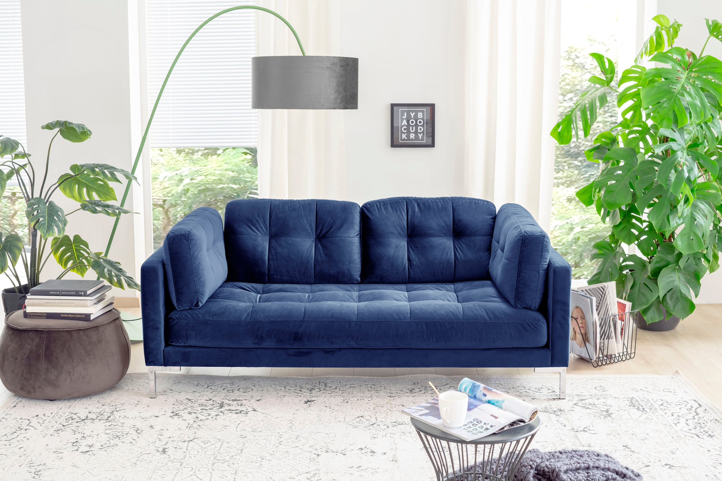 Trends by HG 2-Sitzer »Landau« in Cord-Stoff mit Metallfuß